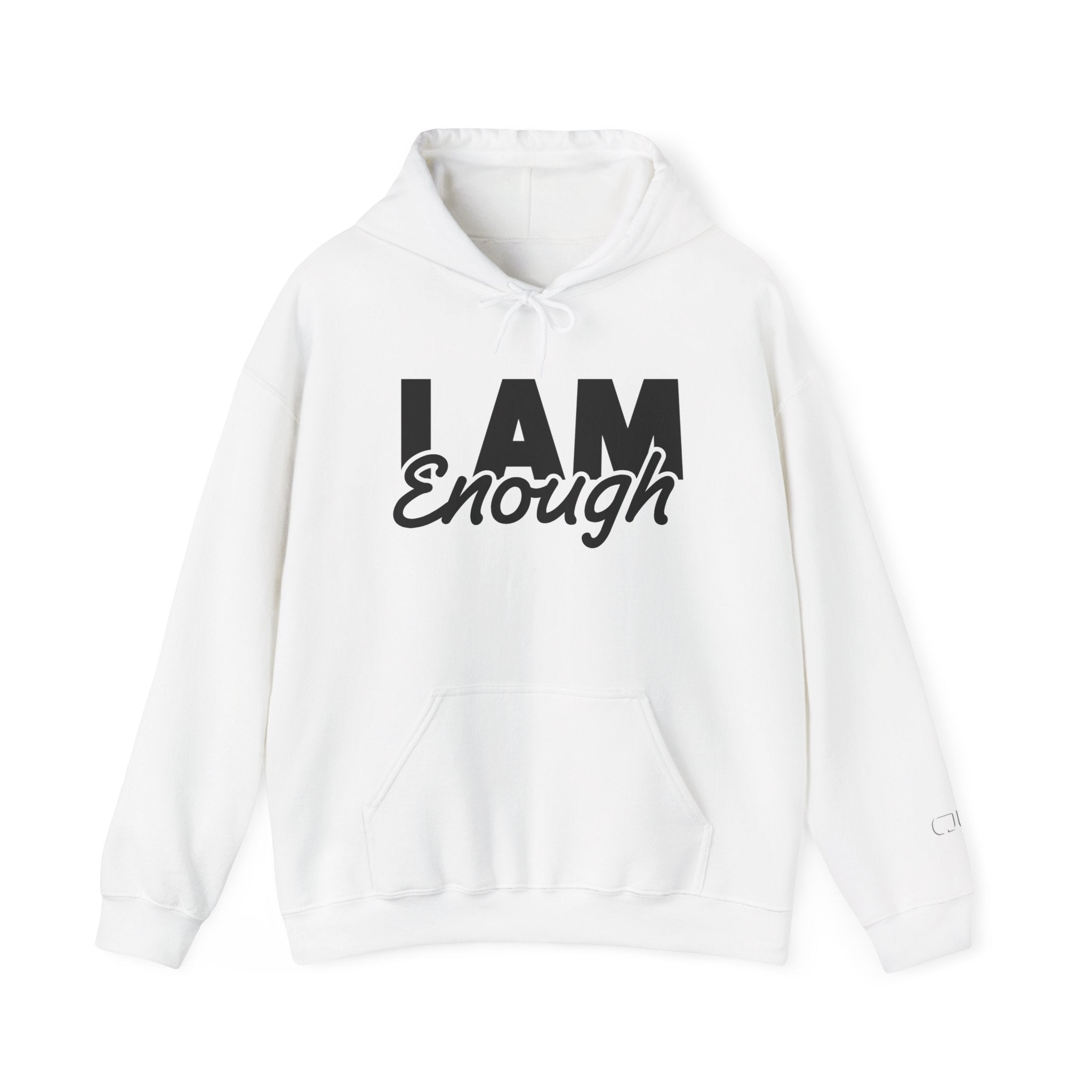 Inspirational Hooded Sweatshirt - I AM Enough | Unisex Casual Wear, Motivational Gift, Cozy Streetwear, Everyday Comfort, Self-Love Apparel