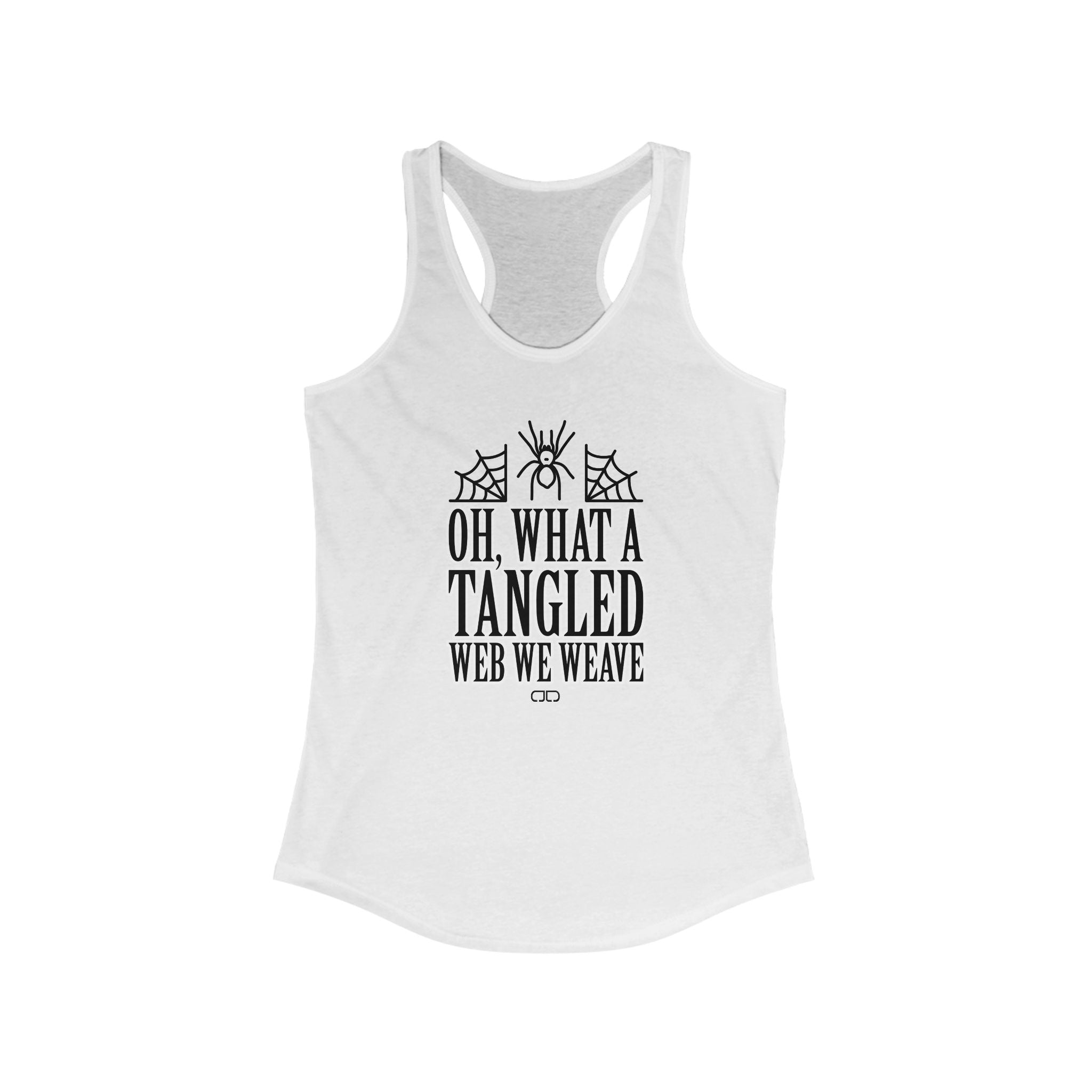 Oh What A Tangled Web We Weave Tank Top, Halloween T-Shirt, Mental Health, Fitness Attire, Inspirational Workout Clothes, Summer Workout Wear