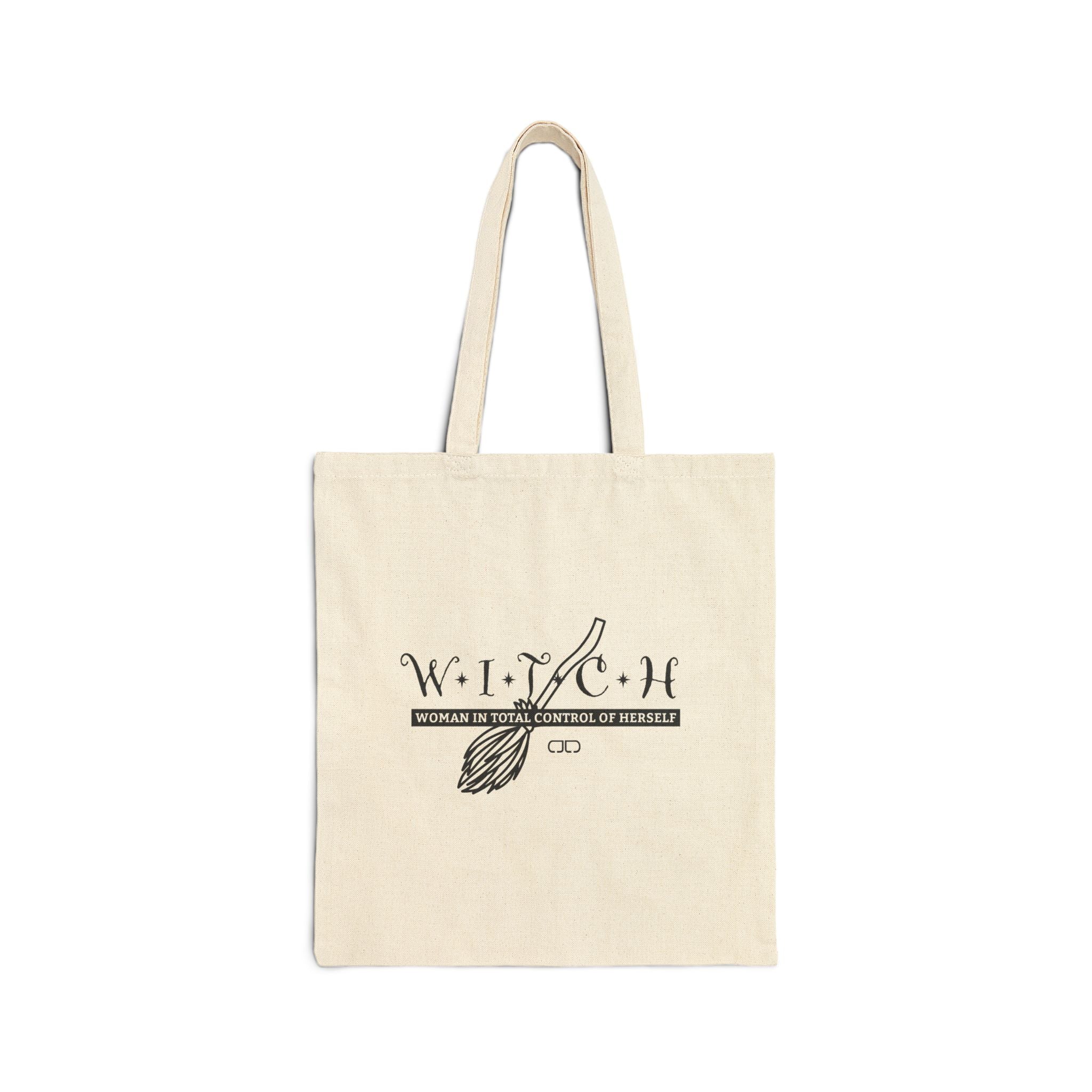 Witchy Cotton Canvas Tote Bag | Perfect for Witches, Eco-Friendly Gift, Halloween, Witch Craft, Everyday Use