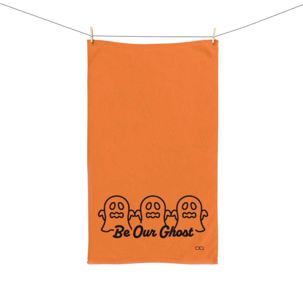 Halloween Hand Towel - Be Our Ghost, Kitchen Decor, Fun Gift, Party Supplies, Holiday Essentials, Autumn Vibe