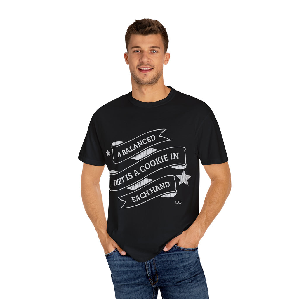 Balanced Cookie T-Shirt, Funny Gift for Foodies, Cookie Lover Shirt, Unisex Humor Tee, Ideal for Birthdays and Holidays
