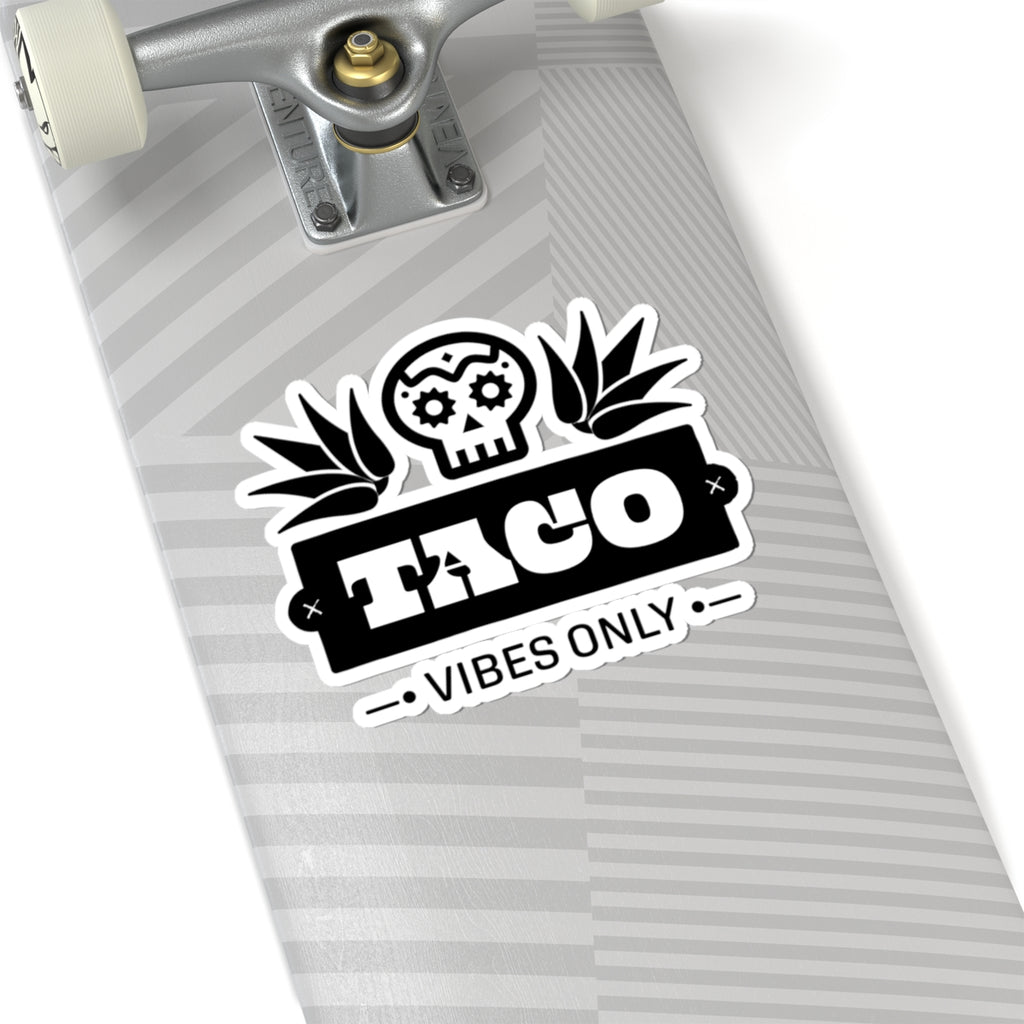 Taco Vibes Only Kiss-Cut Stickers - Fun, Playful Decals for Laptops, Water Bottles, Party Favors, Gifts, and Decor