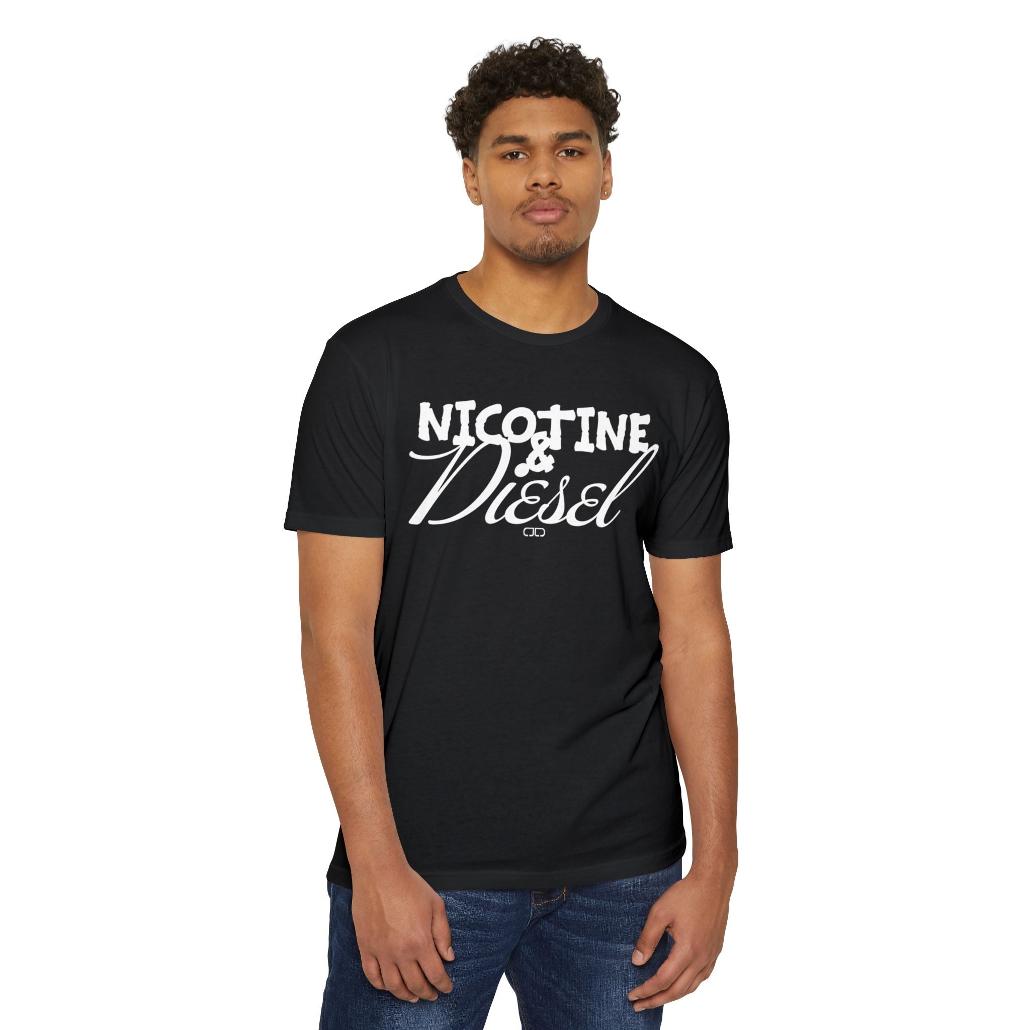 Unisex Nicotine & Diesel T-Shirt | Casual Streetwear, Gift for Smokers, Vintage-Inspired Tee, Relaxed Fit Apparel, Everyday Wear