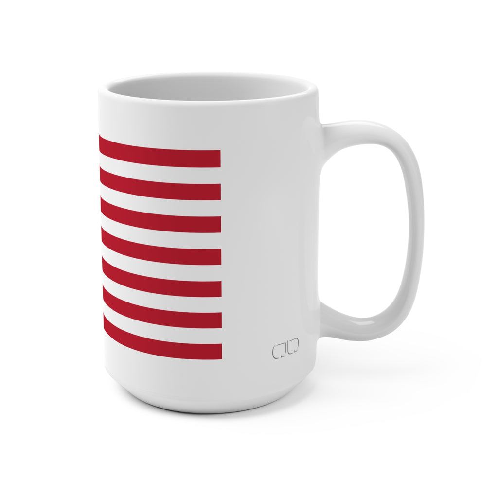 Patriotic American Flag Mug | 15oz Ceramic Coffee Cup | Perfect for Independence Day, Veterans Day, Gifts for Grads, USA Lover
