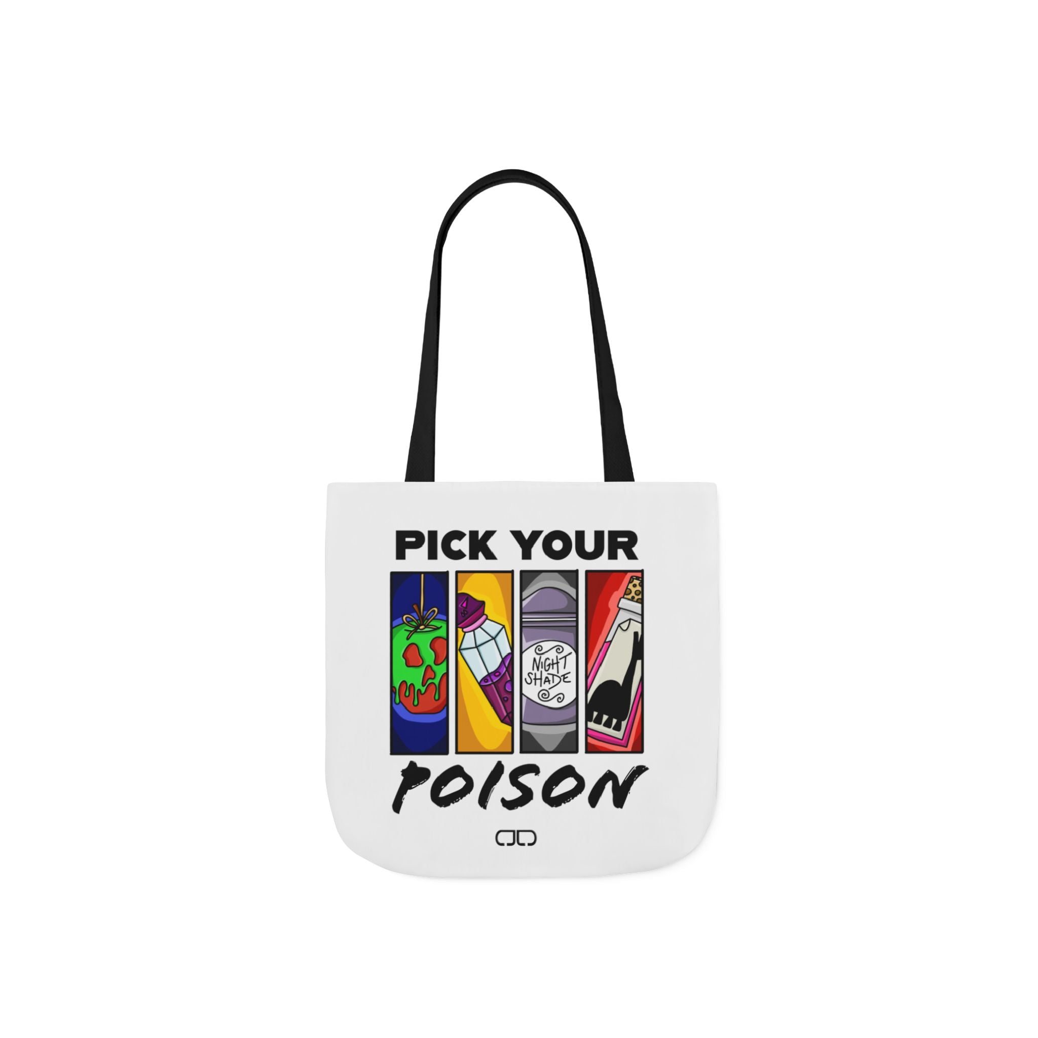 Pick Your Poison Tote Bag, Colorful Canvas Shopper, Fun Bag for Parties, Gifts for Friends, Reusable Grocery Tote