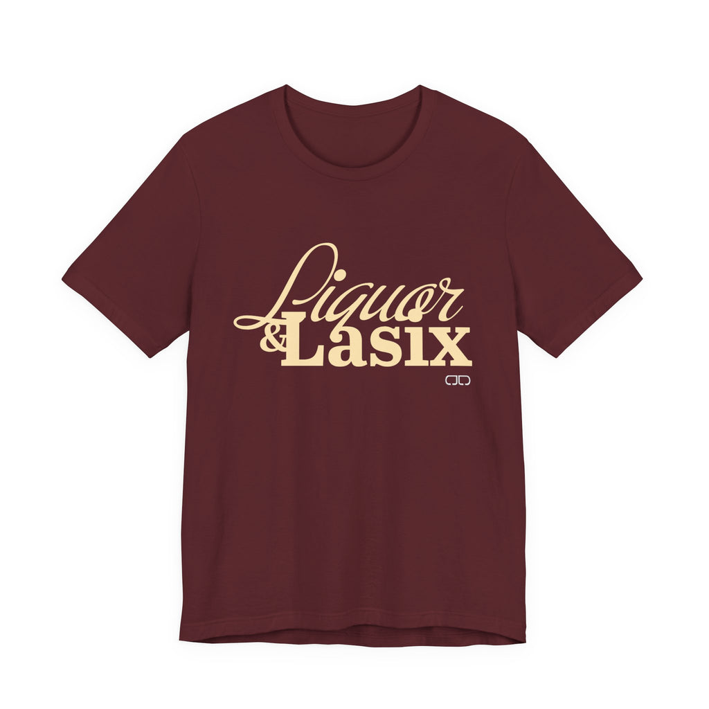 Liquor & Lasix Fun Graphic T-Shirt for Horse Lovers, Gifting, Casual Wear, Everyday Style, Trendy Fashion