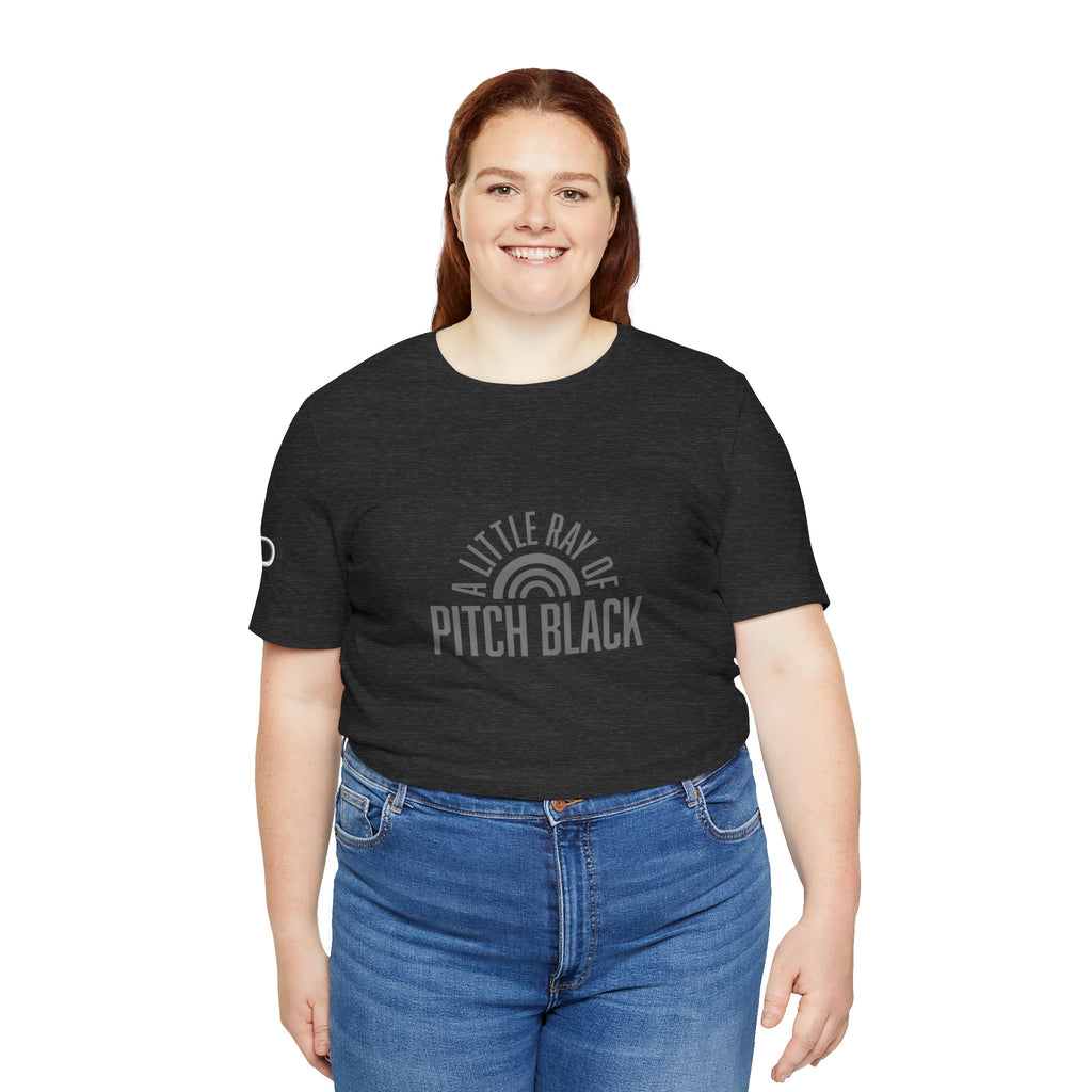 A Little Ray of Pitch Black Tee, Unisex Shirt, Gift for All Occasions, Casual Wear, Statement Tee, Unique Graphic T-Shirt