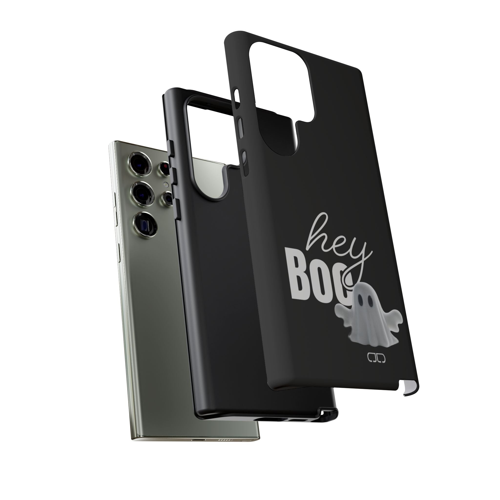 Hey Boo Tough Case, Ghost-Themed Phone Case, Cute Halloween Accessory, Spooky Gift for Friends, Tech Halloween Decor