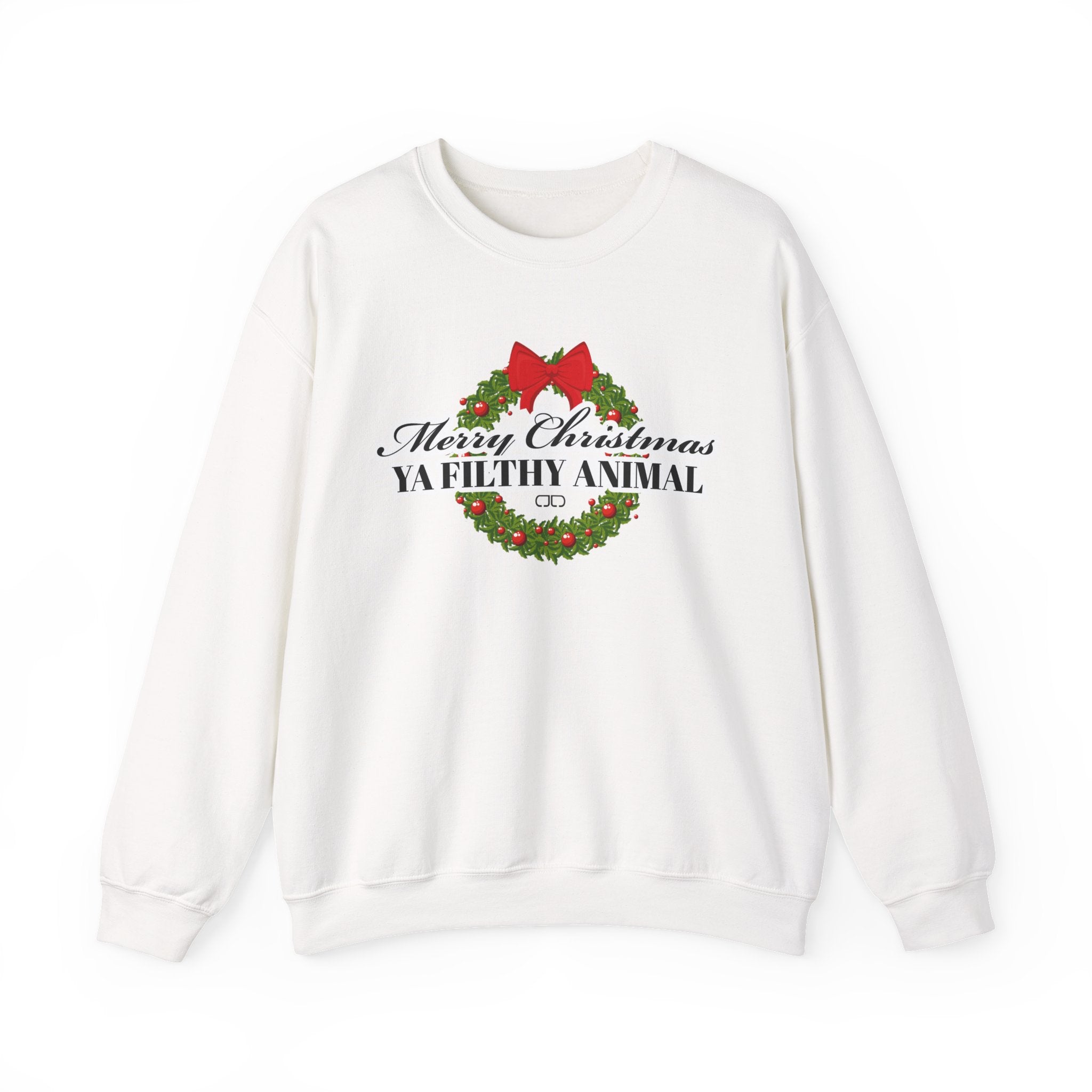 Merry Christmas Ya Filthy Animal Sweatshirt – Holiday Wreath Crewneck