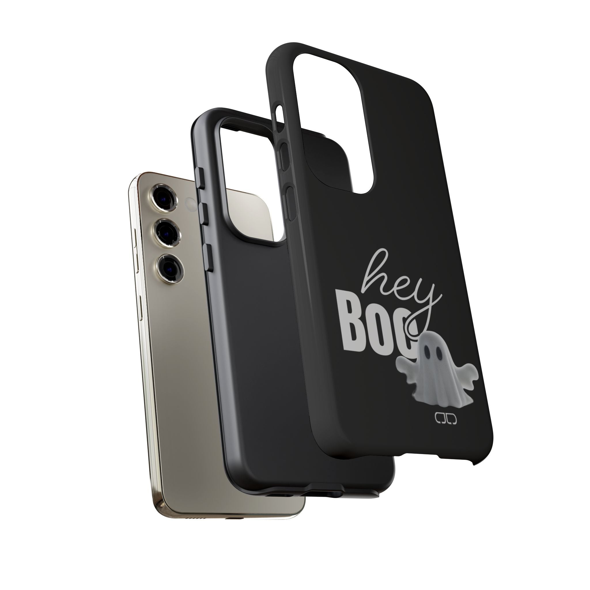 Hey Boo Tough Case, Ghost-Themed Phone Case, Cute Halloween Accessory, Spooky Gift for Friends, Tech Halloween Decor