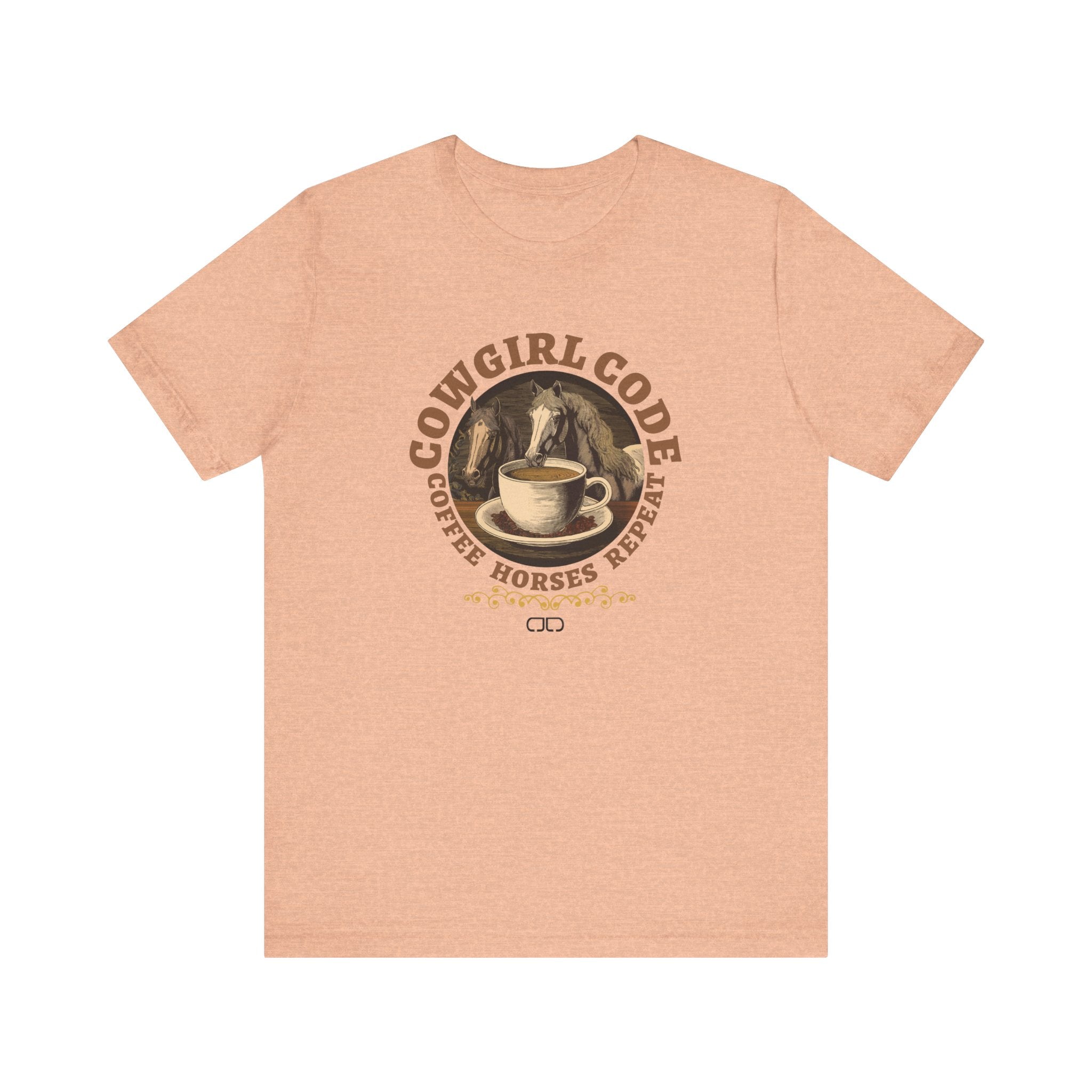 Cowgirl Code Tee – "Coffee Horses Repeat" Western Horse Lover Shirt