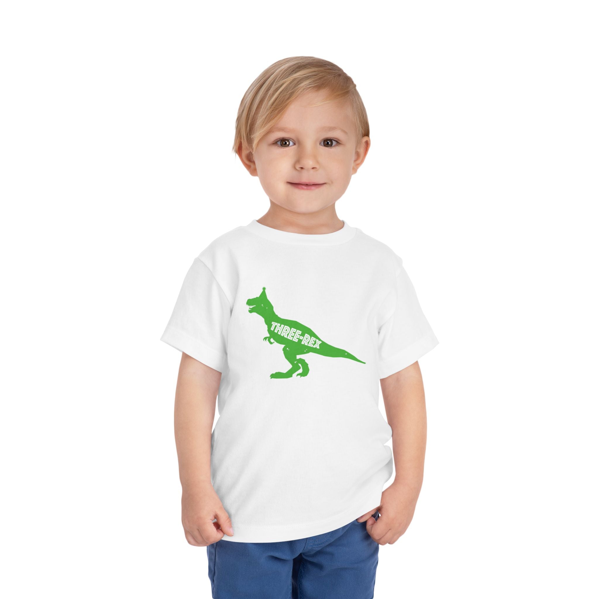 Dinosaur Toddler Tee Three Rex - Adventure Awaits! Cute Dino Shirt for Kids, Playtime Outfit, Birthday Gift, Baby Shower Present, Summer Fun