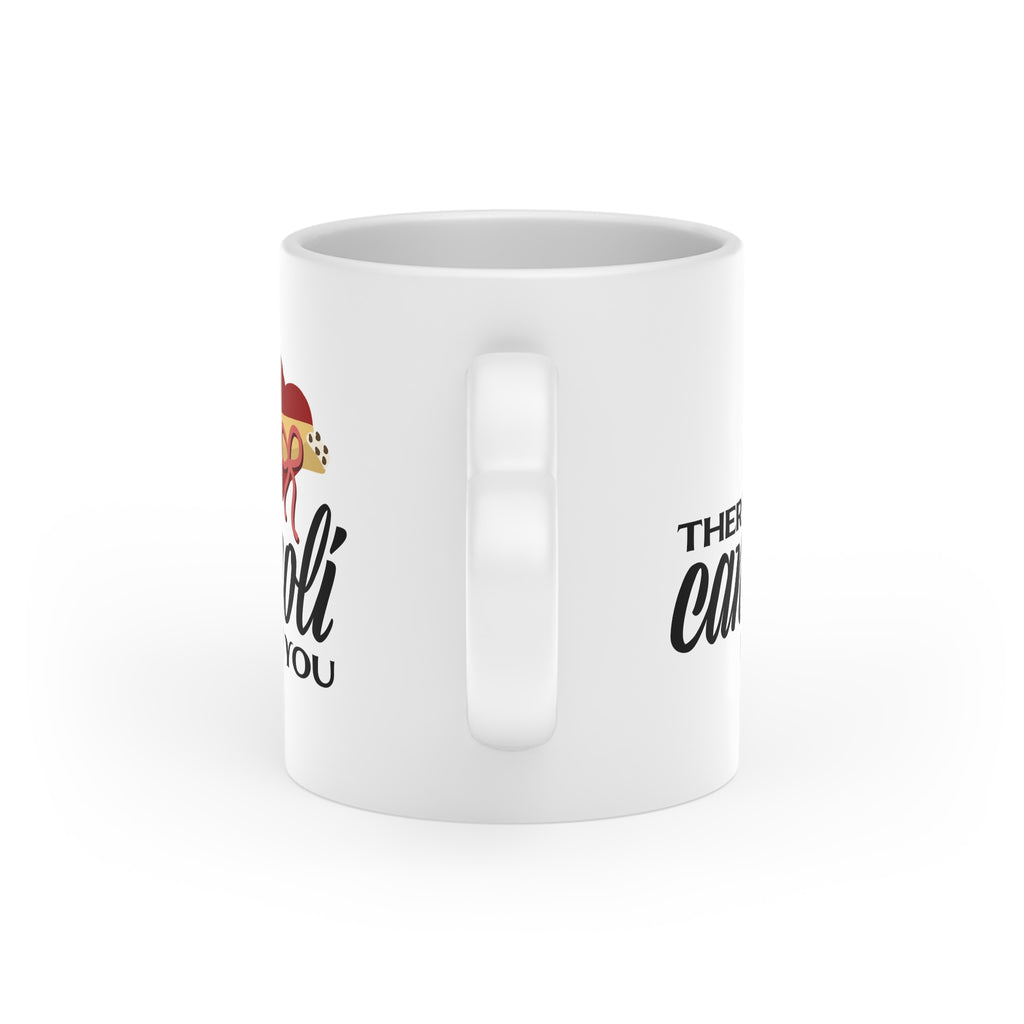 Heart-Shaped Mug – Cute Cannoli Pun Coffee Mug (“There’s Cannoli You”) – Valentine's Day Gift for Dessert Lovers