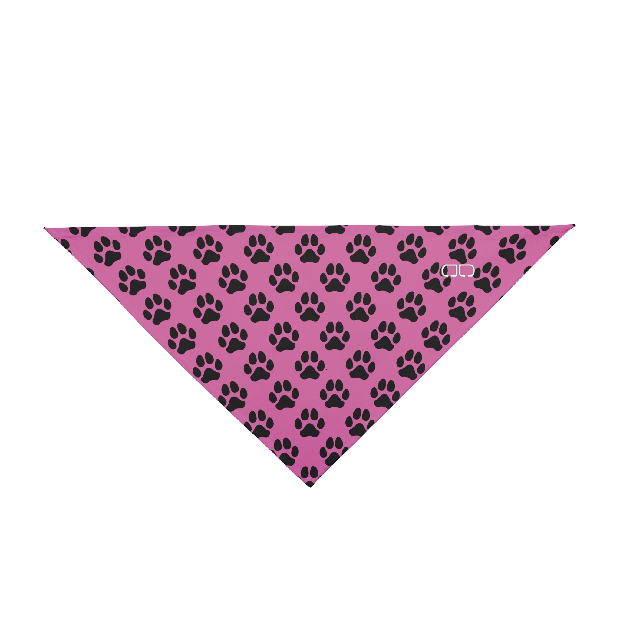 Stylish Pet Bandana - Pink Paw Print Design, Dog Fashion Accessory, Pet Gift, Canine Outfit, Cute Dog Scarf, Pet Wedding Decoration