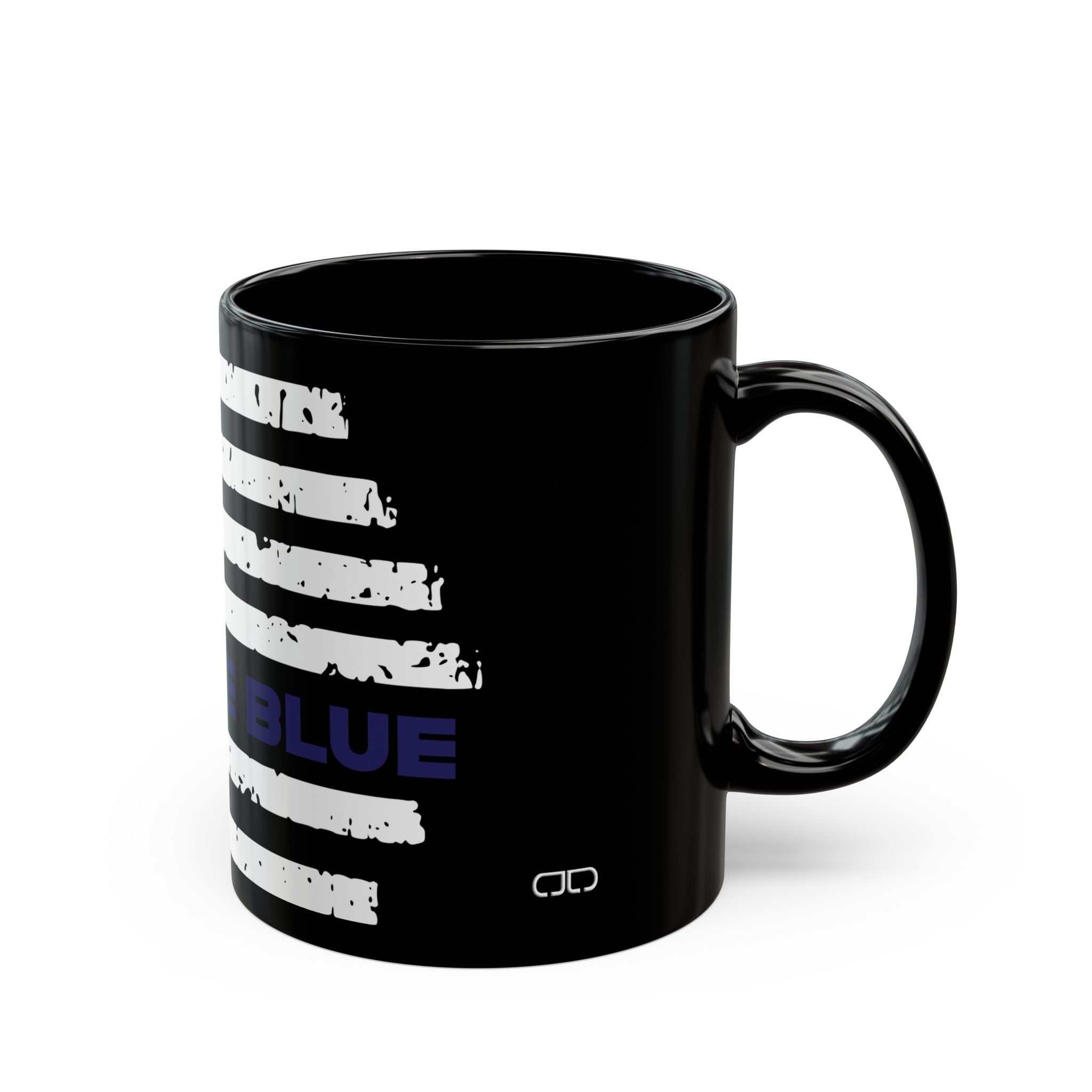 Support Our Heroes Black Mug - 11oz & 15oz, Police Appreciation Gift, Back the Blue Mug, First Responder Coffee Cup, Law Enforcement Support