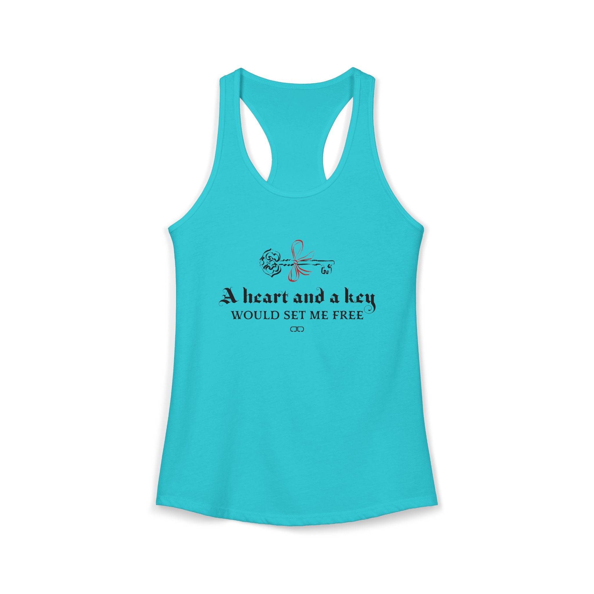 A Heart and Key Would Set Me Free Women's Racerback Tank