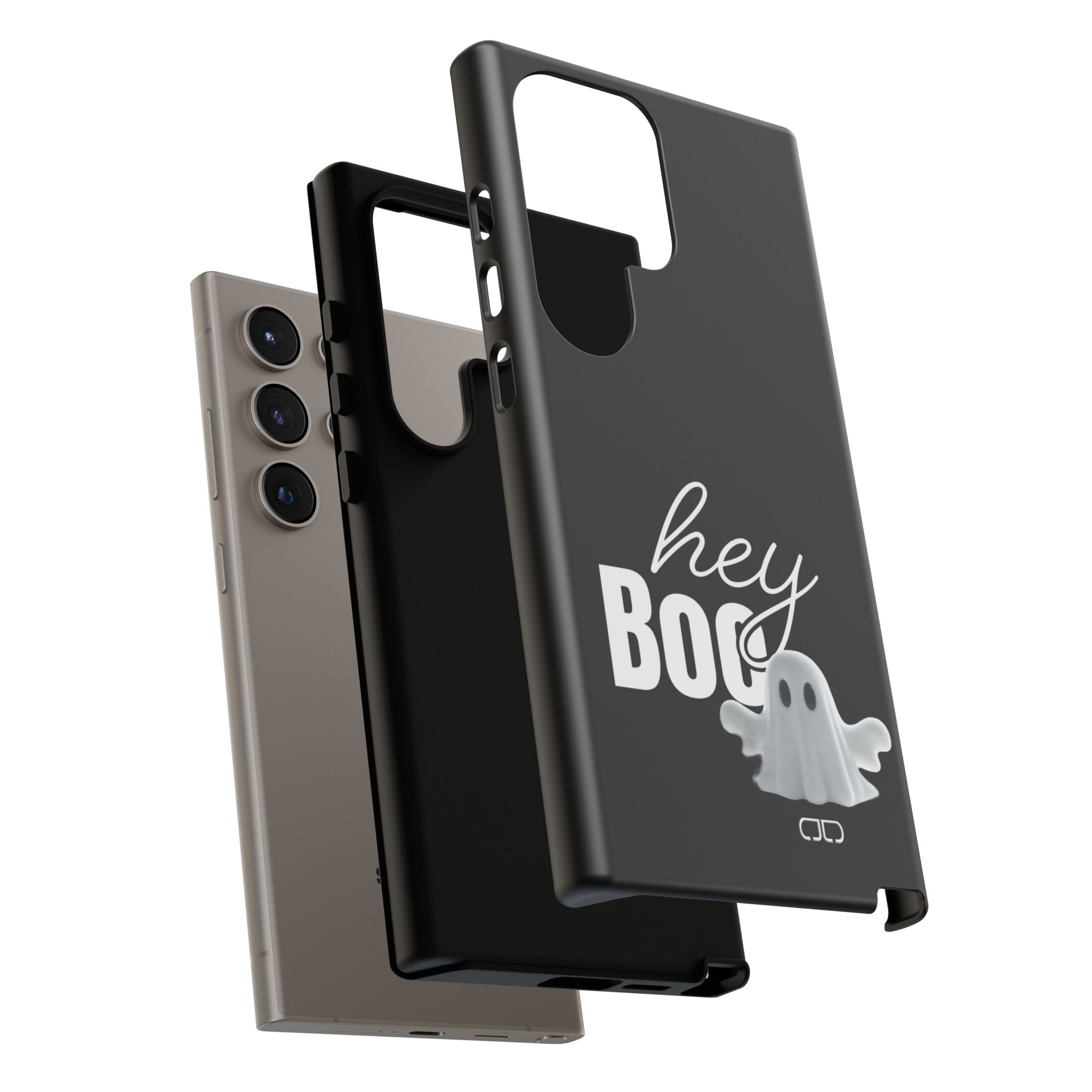 Hey Boo Tough Case, Ghost-Themed Phone Case, Cute Halloween Accessory, Spooky Gift for Friends, Tech Halloween Decor