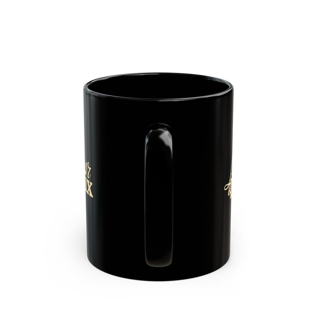 Black Mug with "Liquor & Lasix" Design | Funny Gift for Horse Lovers, Coffee Lover Supplies, Home Barware, Humor Mug, Unique Drinkware