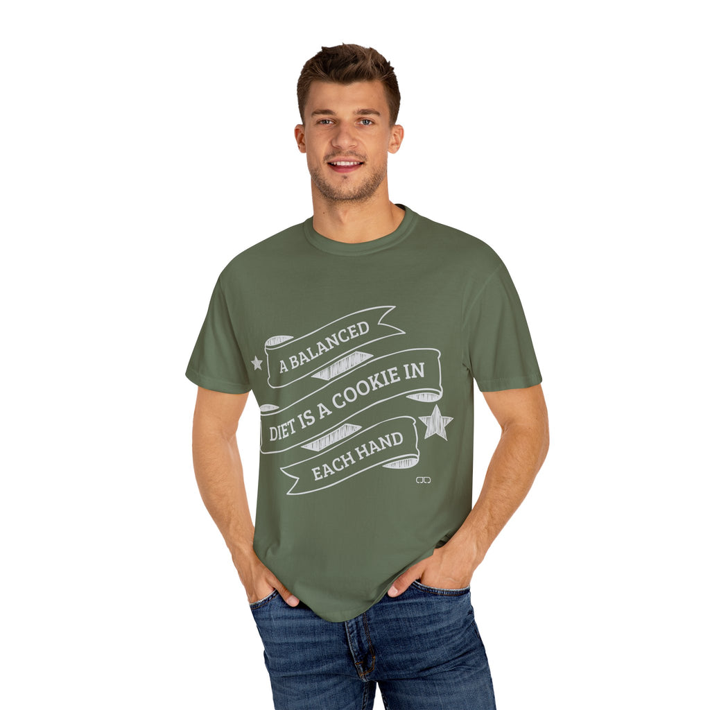 Balanced Cookie T-Shirt, Funny Gift for Foodies, Cookie Lover Shirt, Unisex Humor Tee, Ideal for Birthdays and Holidays