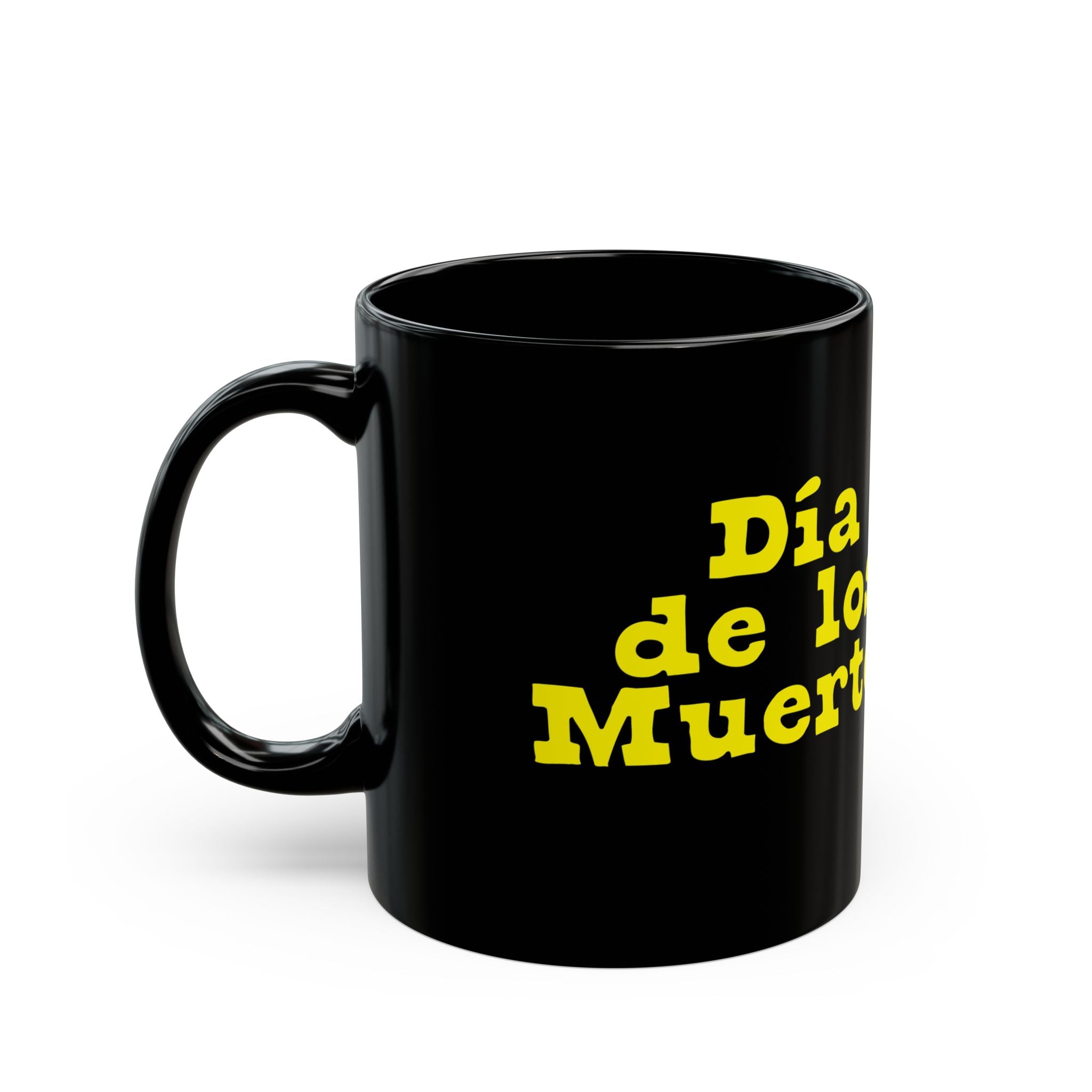 Dia de los Muertos Black Mug | Sugar Skull Coffee Cup, Halloween Mug, Day of the Dead Gift, Halloween Decor, Unique Kitchen Accessory