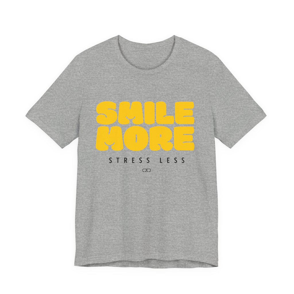 Smile More Tee - Unisex Jersey Short Sleeve T-Shirt, Relaxed Fit, Positive Vibe Tee, Casual Wear, Gift for Friends