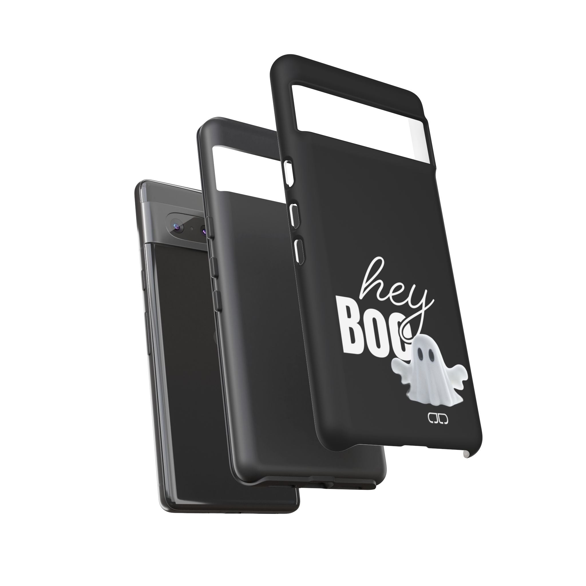 Hey Boo Tough Case, Ghost-Themed Phone Case, Cute Halloween Accessory, Spooky Gift for Friends, Tech Halloween Decor