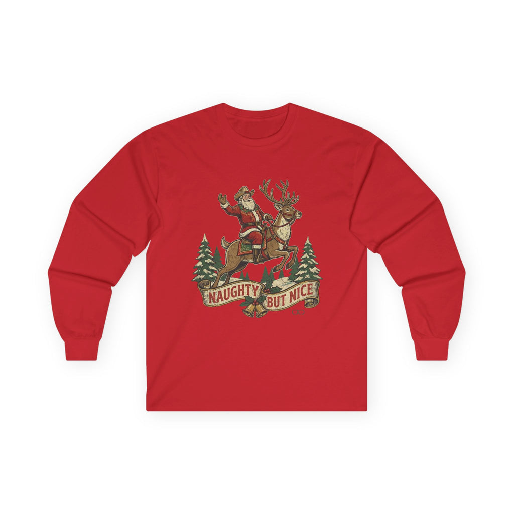 Naughty But Nice Santa Long Sleeve Tee