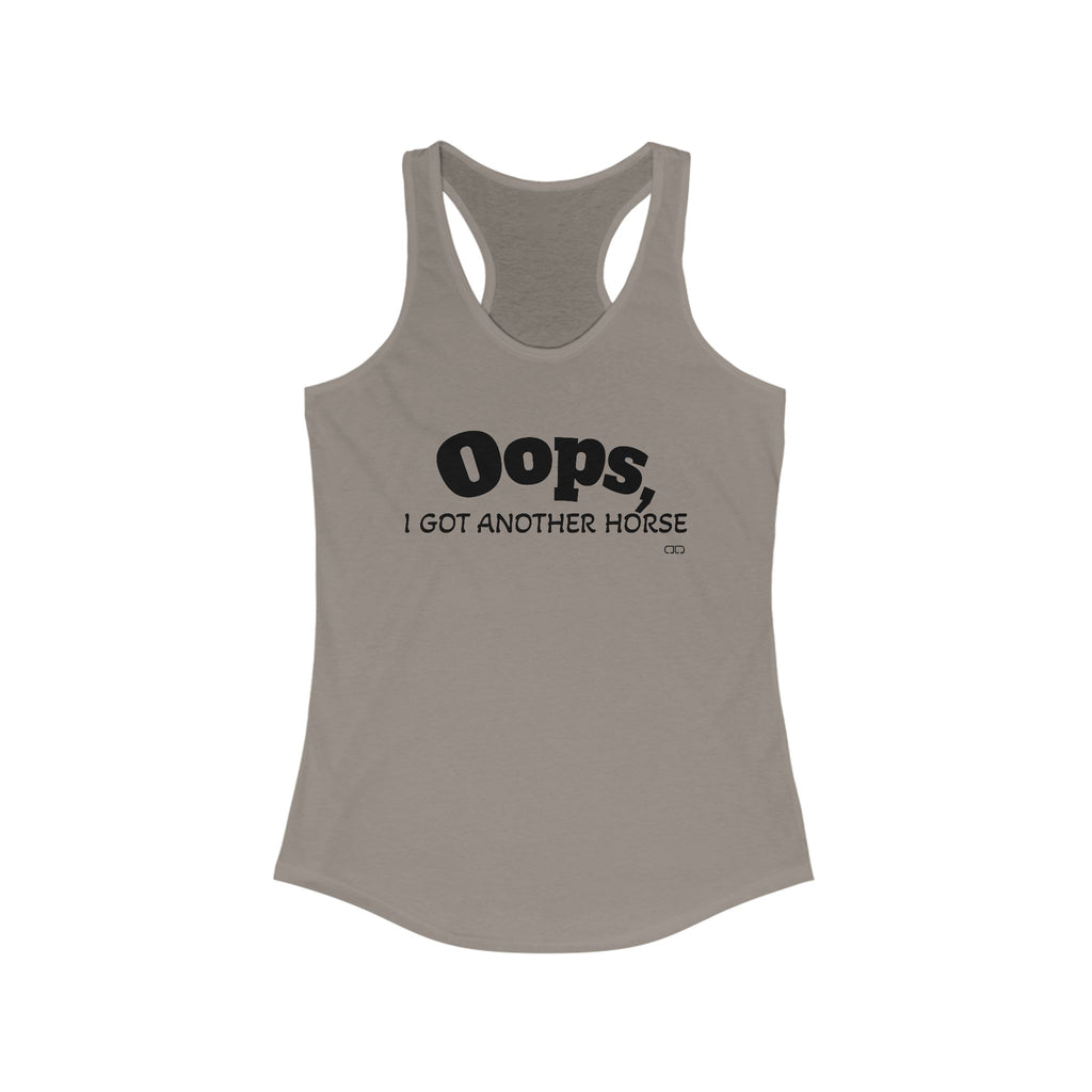 Oops... Women's Racerback Tank, Fun Summer Top, Casual Fitness Wear, Gift for Friends, Workout Attire