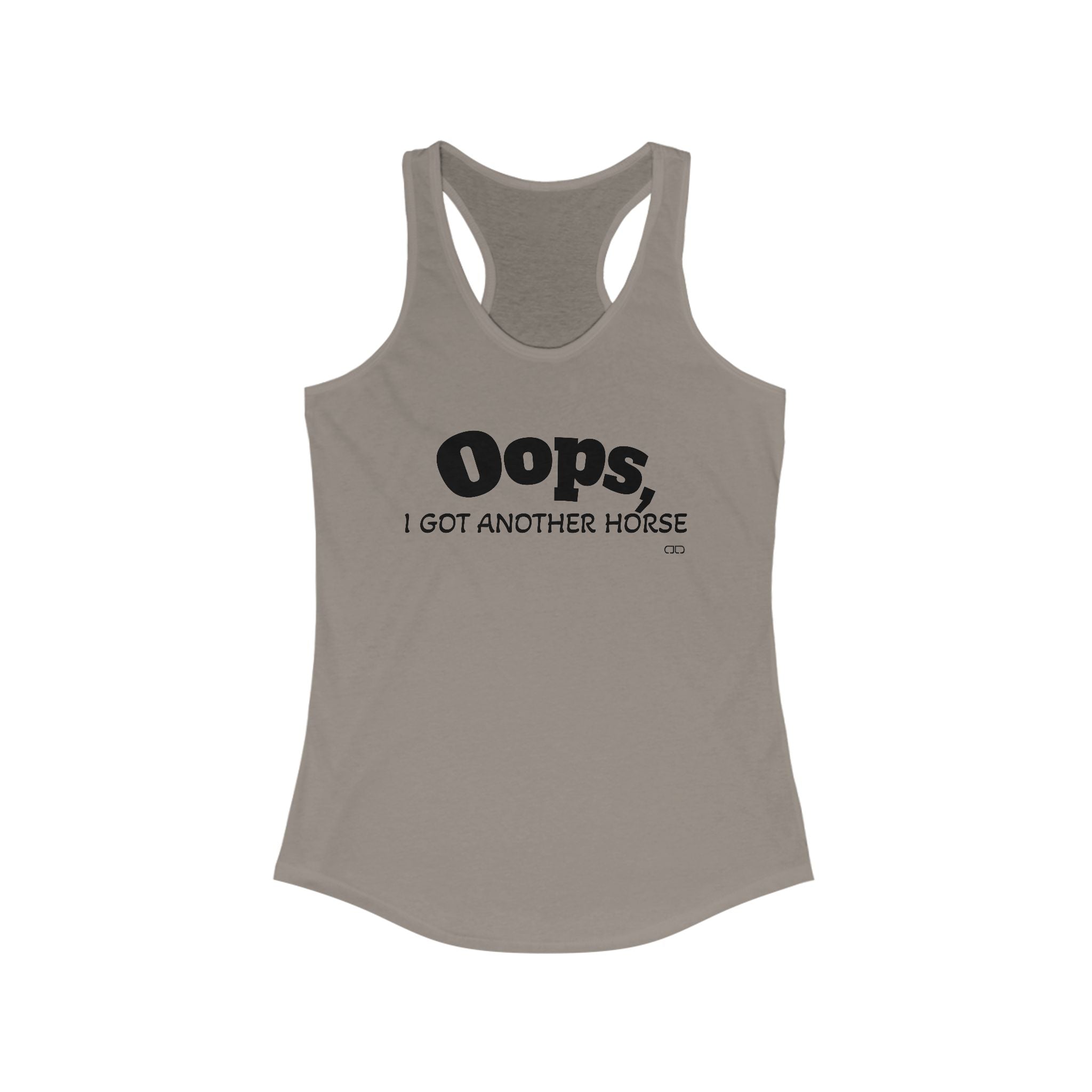 Oops... Women's Racerback Tank, Fun Summer Top, Casual Fitness Wear, Gift for Friends, Workout Attire