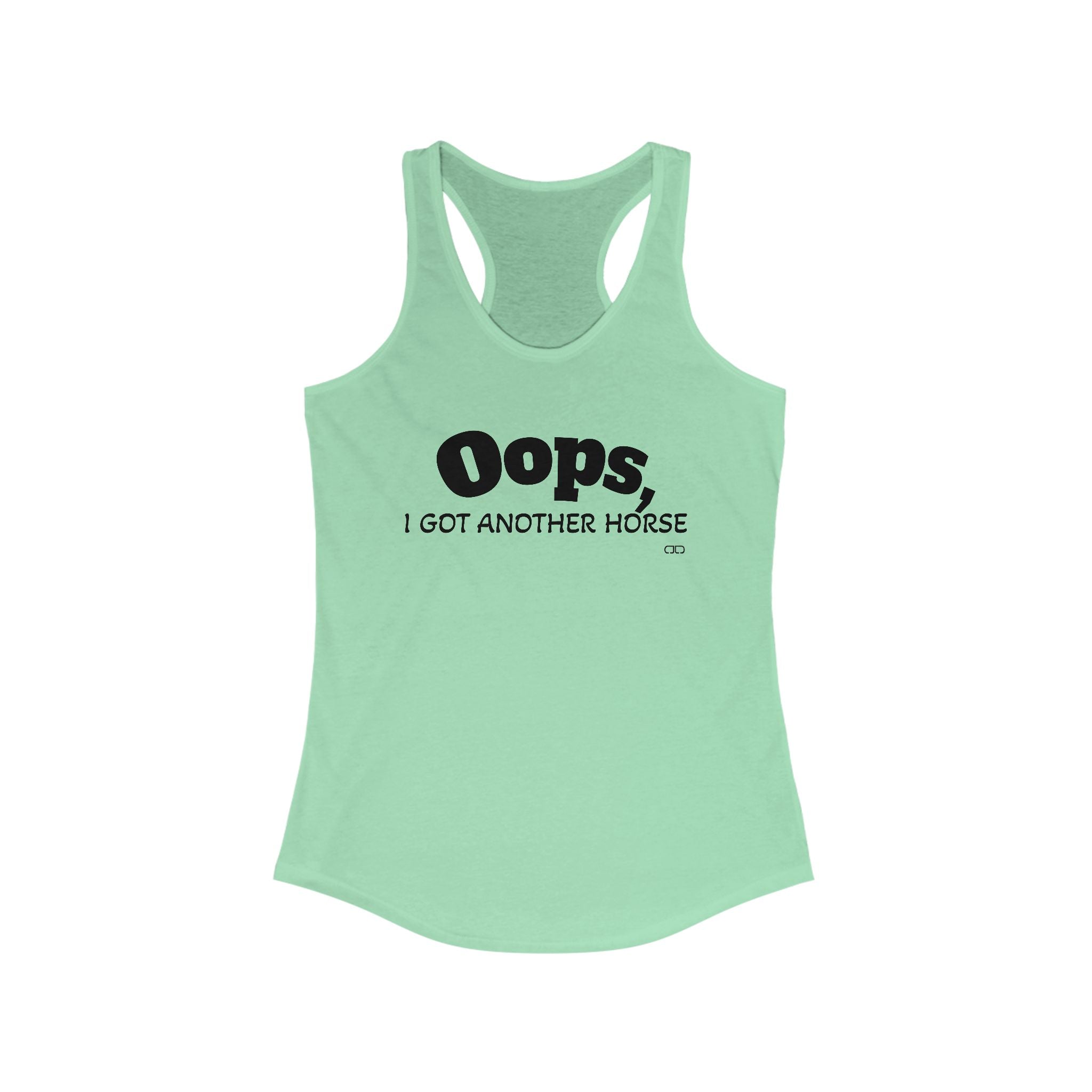 Oops... Women's Racerback Tank, Fun Summer Top, Casual Fitness Wear, Gift for Friends, Workout Attire