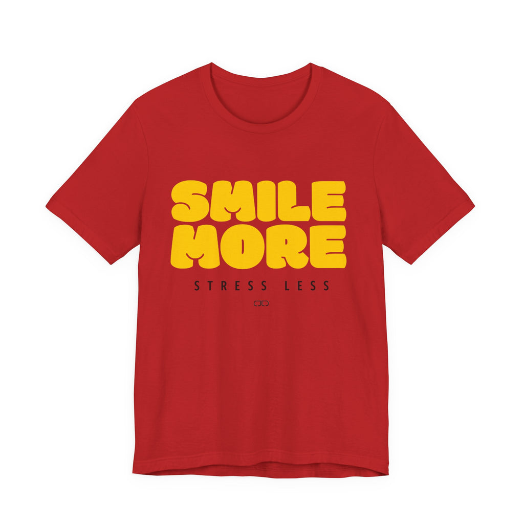 Smile More Tee - Unisex Jersey Short Sleeve T-Shirt, Relaxed Fit, Positive Vibe Tee, Casual Wear, Gift for Friends