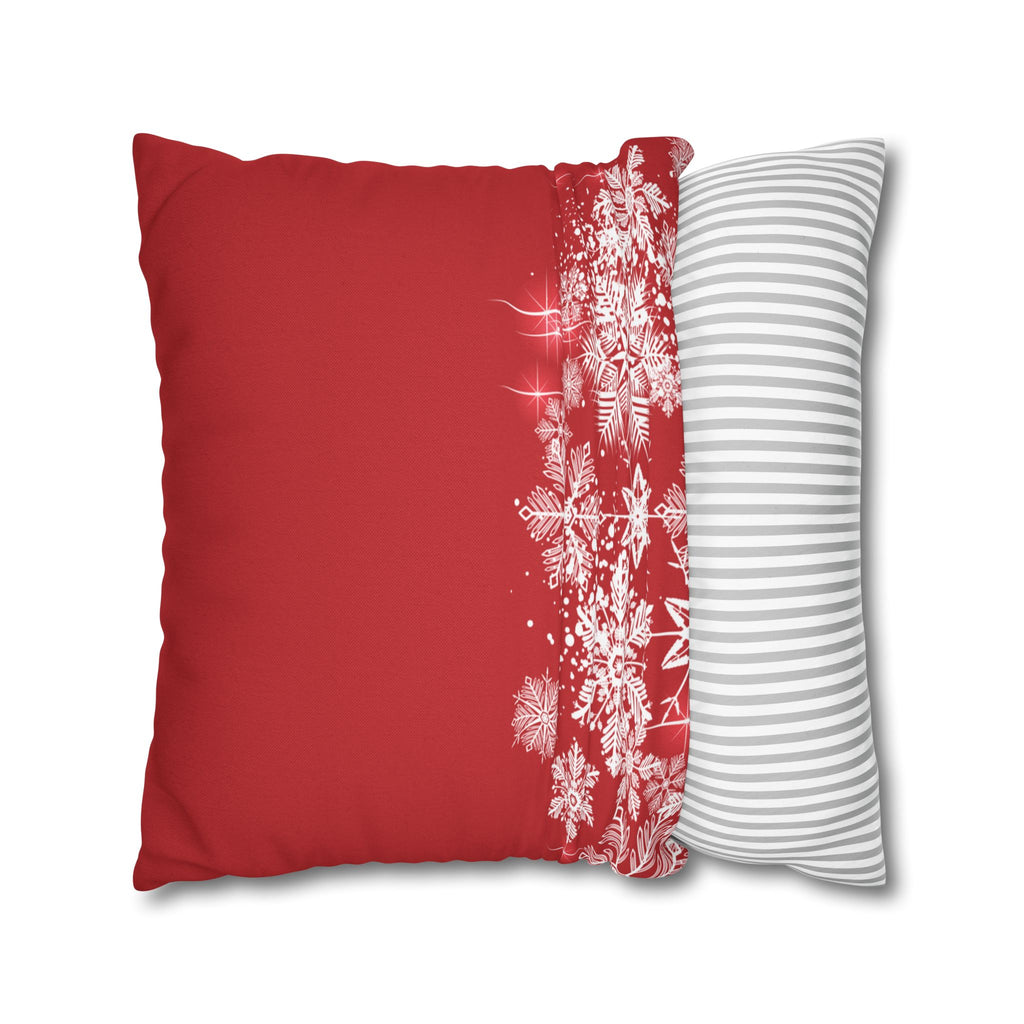 Merry Christmas Red Santa Sleigh Decorative Pillowcase