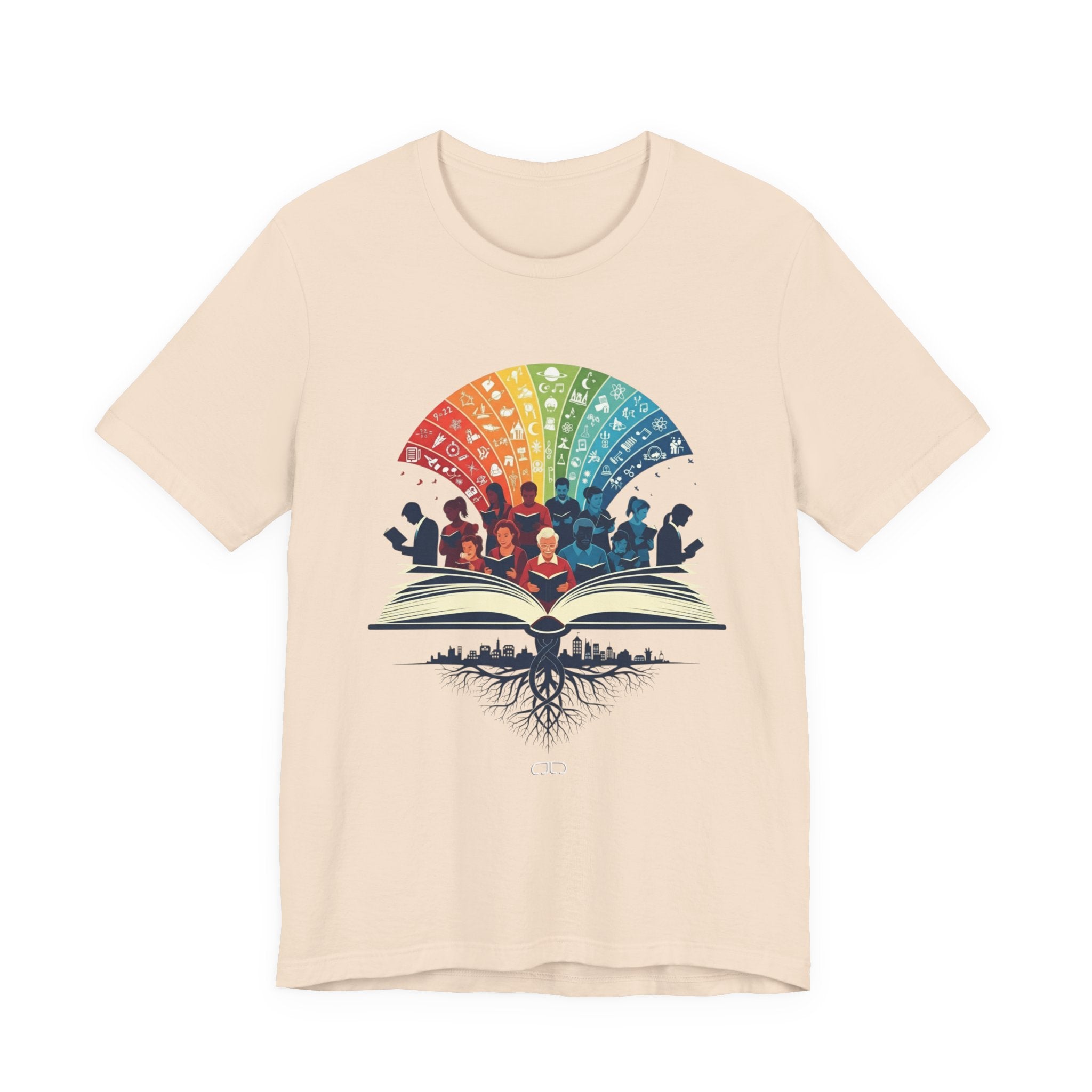 Rainbow Literary Unisex Tee, Book Lovers Gift, Teacher Appreciation Shirt, Reading Enthusiast Tee, Colorful Quote T-Shirt