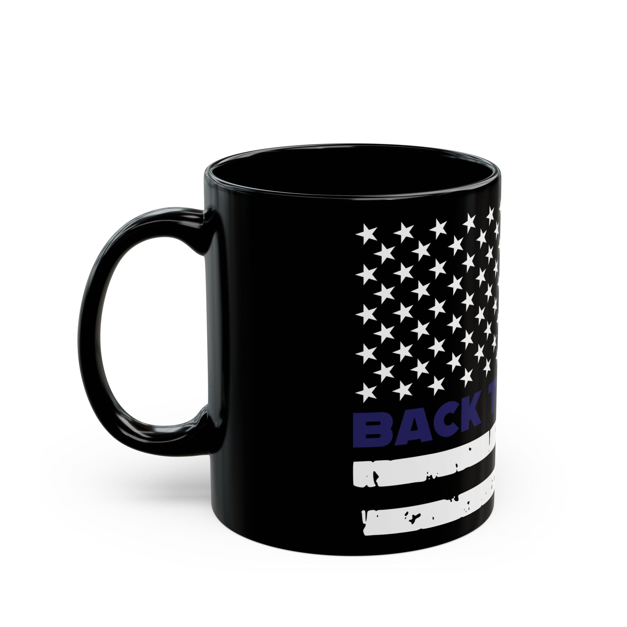 Support Our Heroes Black Mug - 11oz & 15oz, Police Appreciation Gift, Back the Blue Mug, First Responder Coffee Cup, Law Enforcement Support