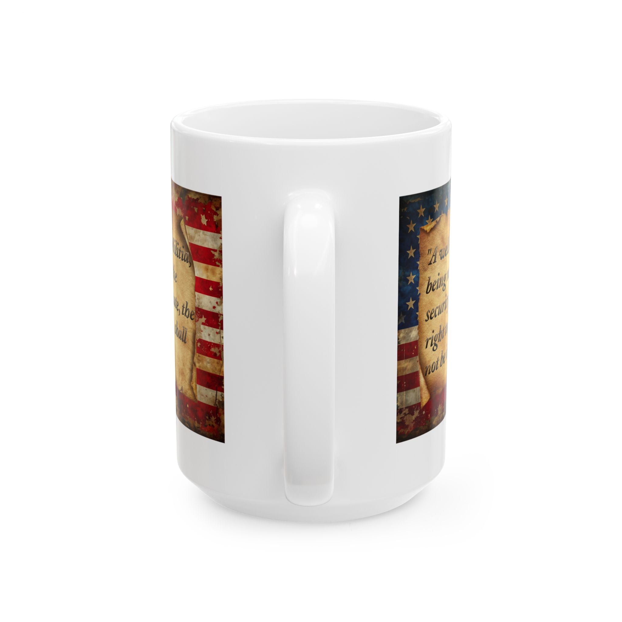 2nd Amendment Quote Mug — Vintage American Flag 11oz/15oz