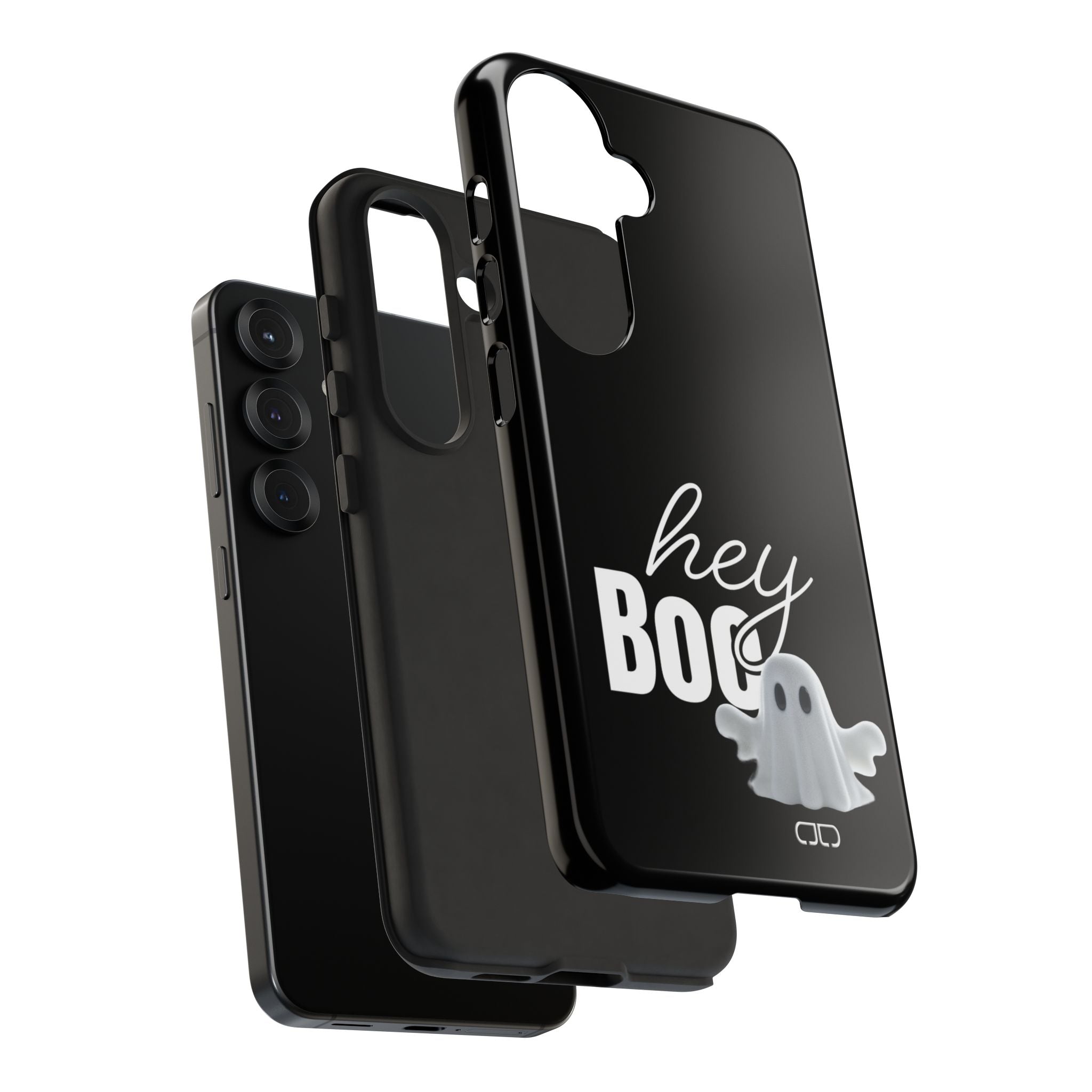 Hey Boo Tough Case, Ghost-Themed Phone Case, Cute Halloween Accessory, Spooky Gift for Friends, Tech Halloween Decor