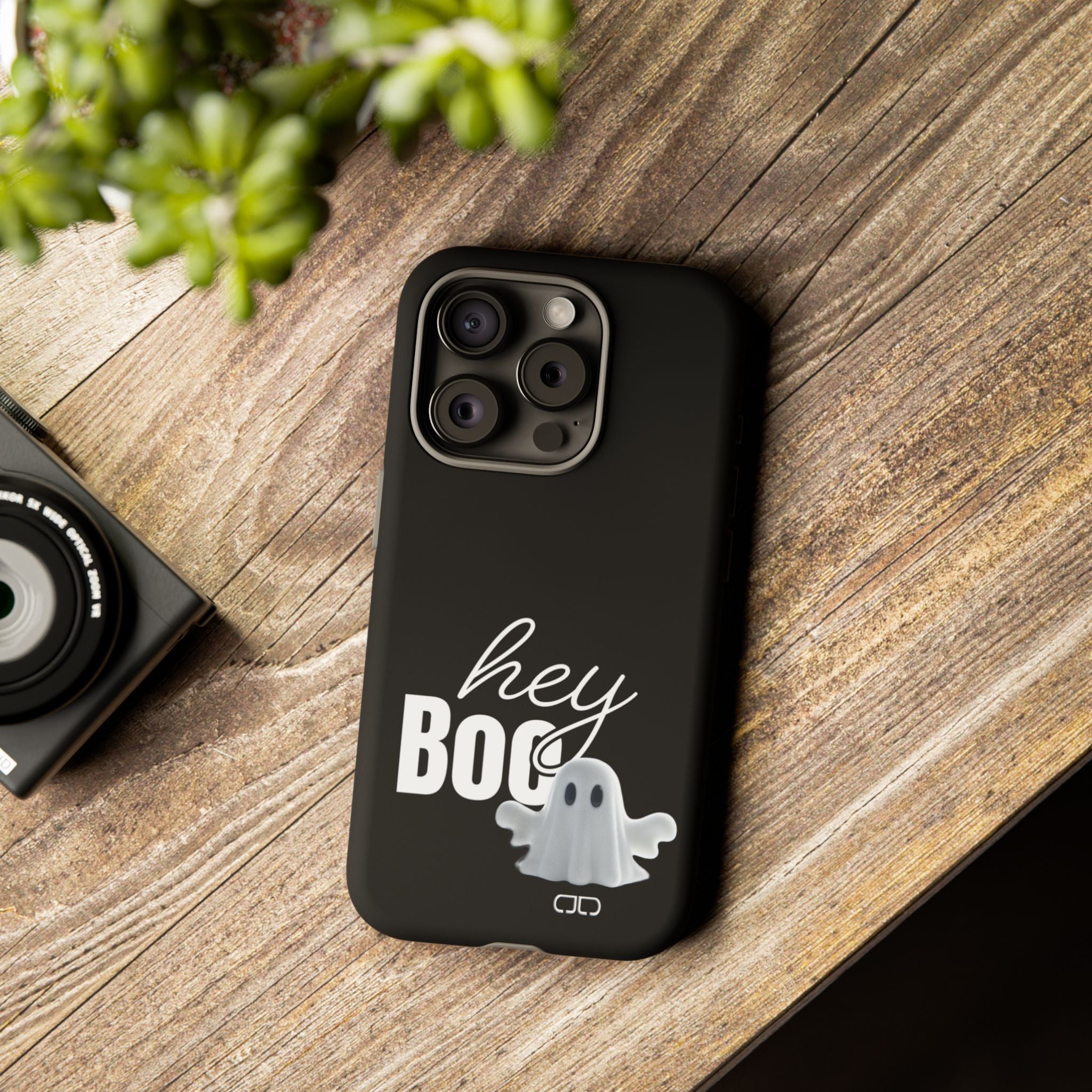 Hey Boo Tough Case, Ghost-Themed Phone Case, Cute Halloween Accessory, Spooky Gift for Friends, Tech Halloween Decor