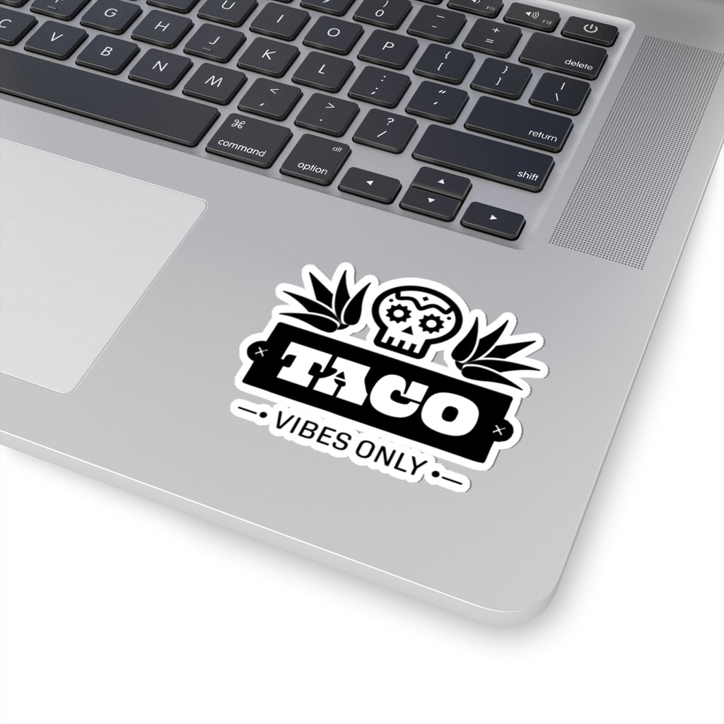 Taco Vibes Only Kiss-Cut Stickers - Fun, Playful Decals for Laptops, Water Bottles, Party Favors, Gifts, and Decor