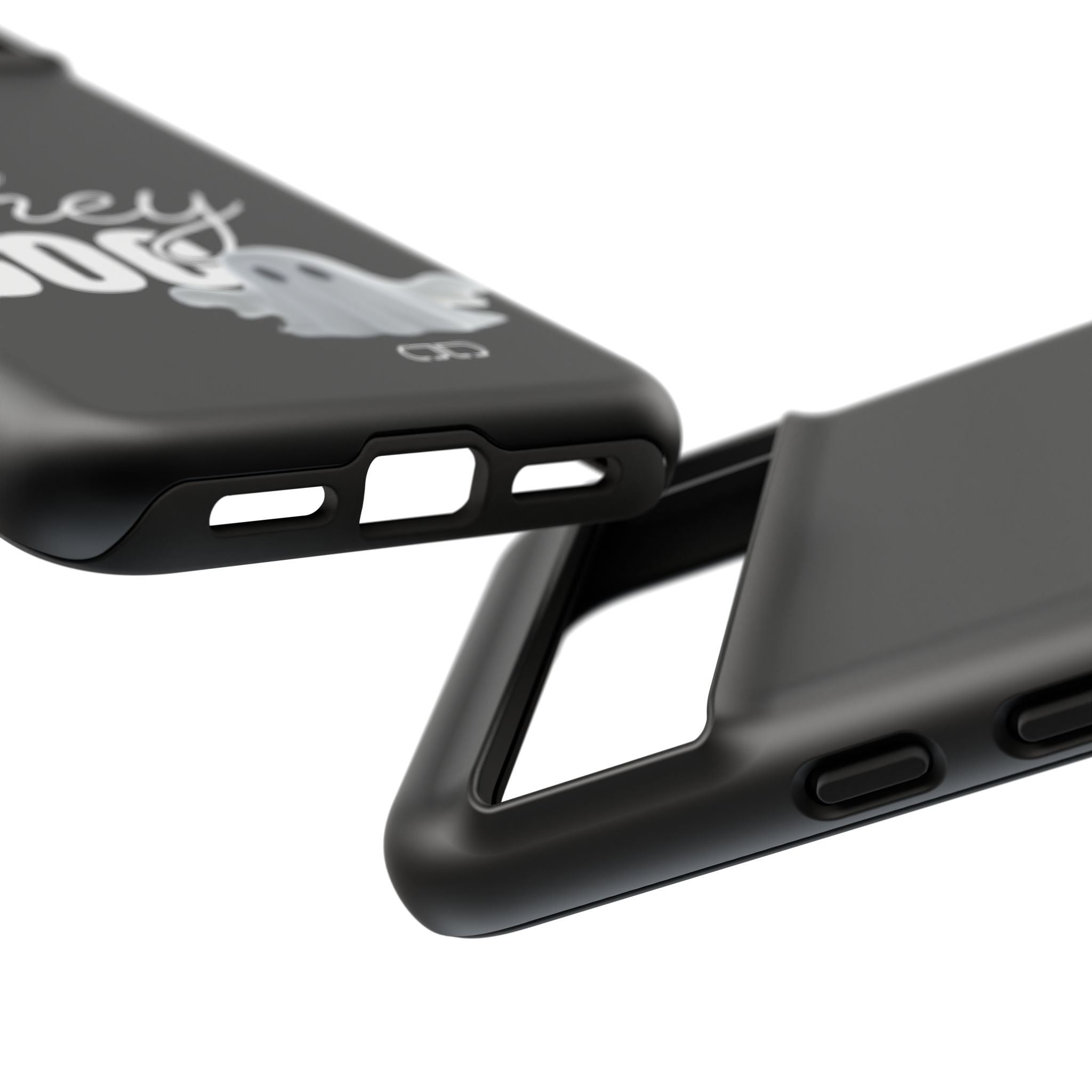Hey Boo Tough Case, Ghost-Themed Phone Case, Cute Halloween Accessory, Spooky Gift for Friends, Tech Halloween Decor