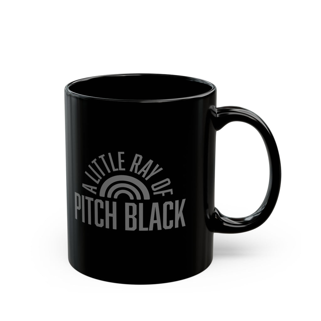 A Little Ray of Pitch Black Mug for Coffee Lovers, Unique Gift for Coffee Addicts, Adds Style to Kitchen, Perfect for Home Office, Funny Mug for Birthdays
