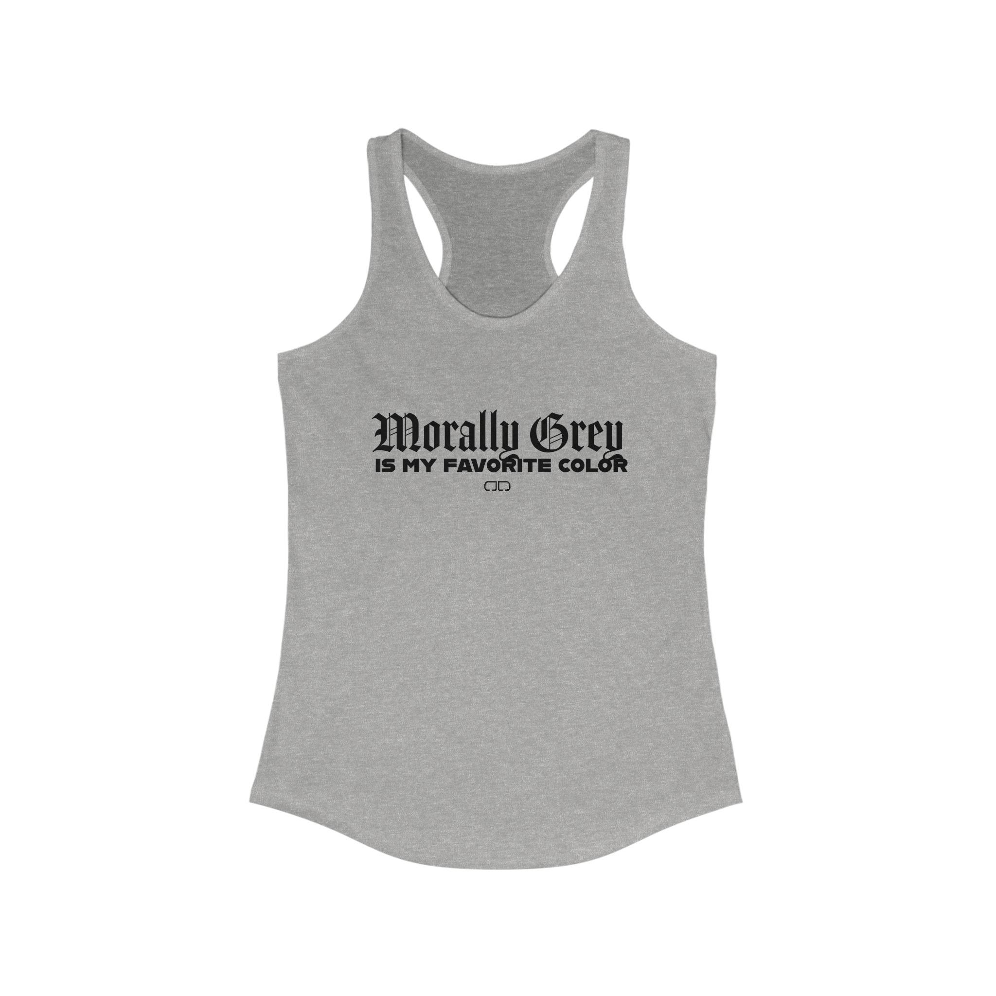 Morally Grey Women's Racerback Tank - Ideal for Casual Outings, Workouts, Gifts, and Everyday Wear