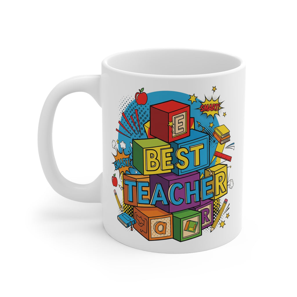 Best Teacher Mug, Perfect Gift for Educators, Inspirational Mug, Teacher Appreciation, Classroom Decor, 11oz Coffee Cup