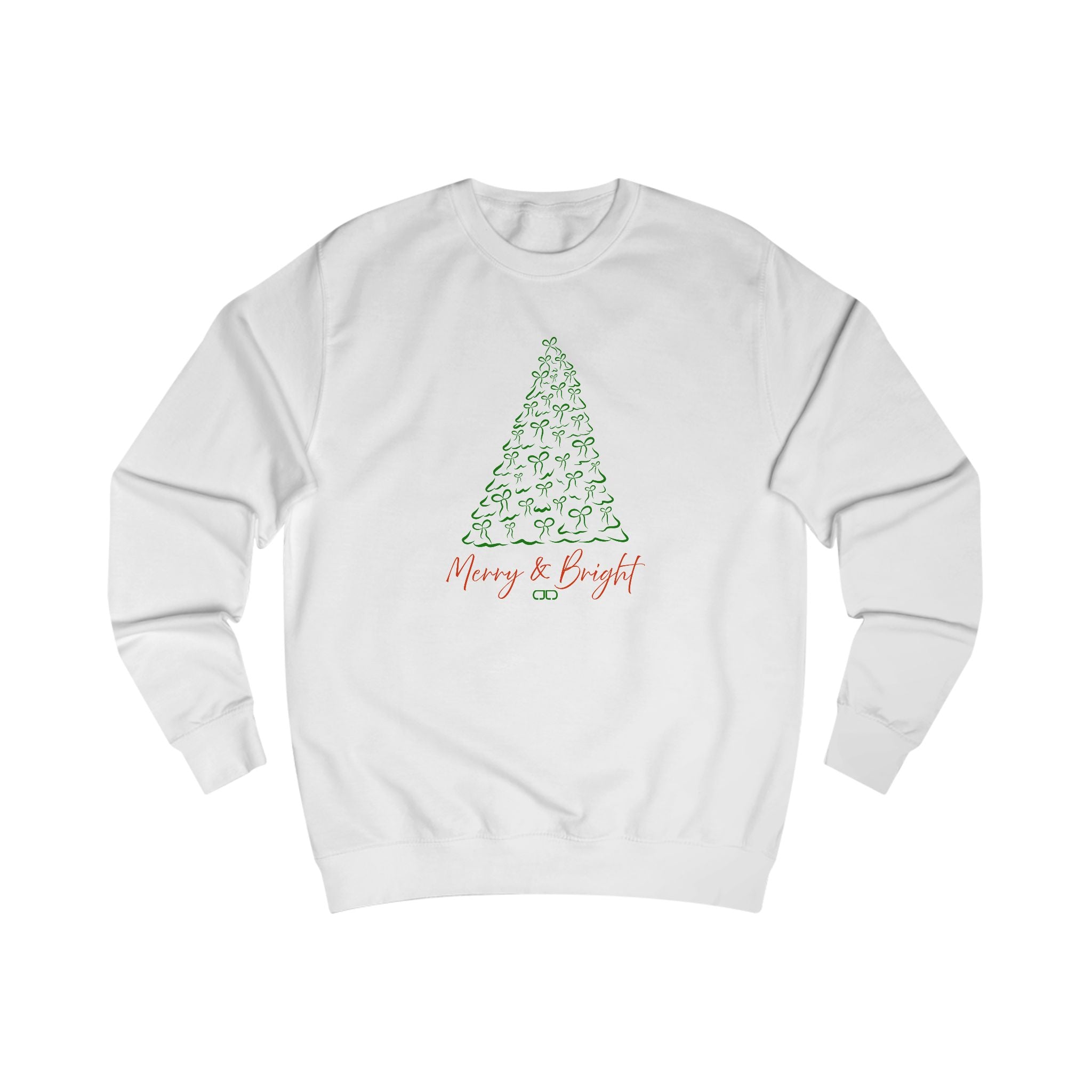 Merry & Bright Christmas Tree Sweatshirt — Holiday Graphic Crewneck