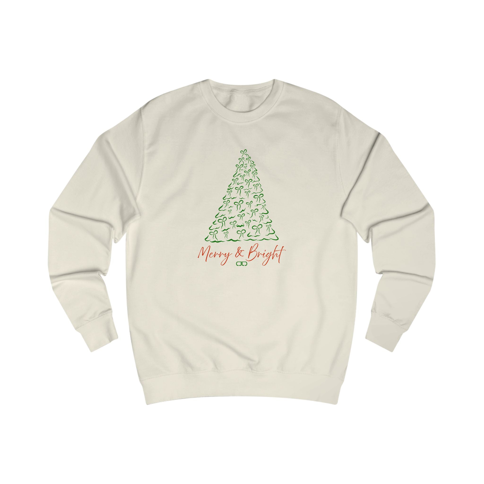 Merry & Bright Christmas Tree Sweatshirt — Holiday Graphic Crewneck