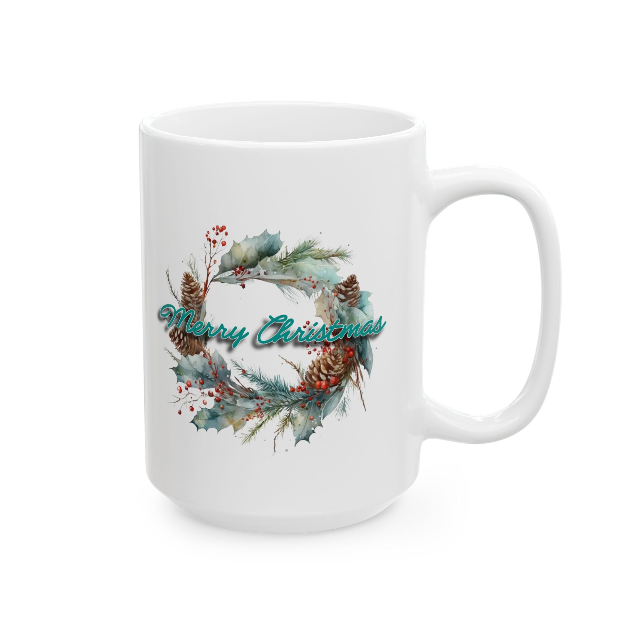 Merry Christmas Rustic Winter Tea Coffee Cup (11oz/15oz)