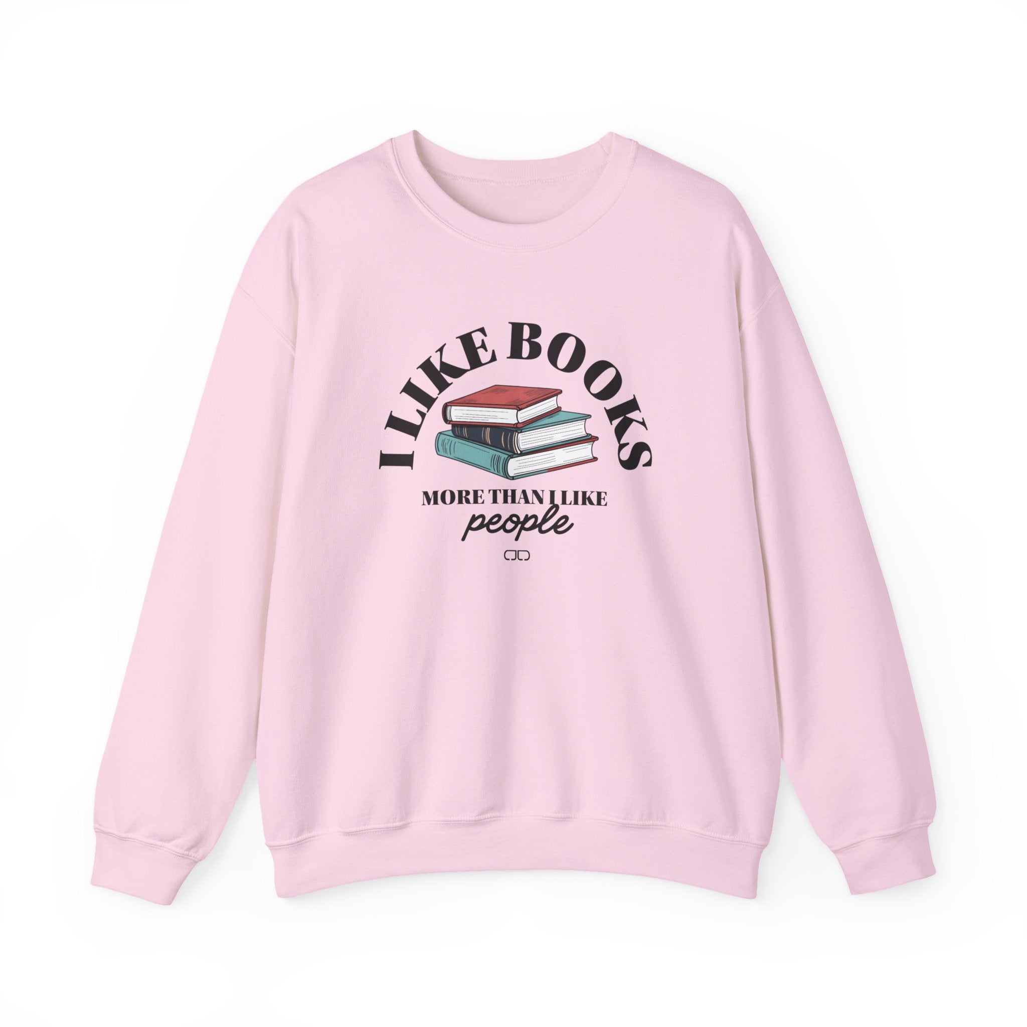 I Like Books More Than People | Cozy Book Lover Crewneck Sweatshirt, Reading Gift, Literature Lover Apparel, Comfy Gift, Bookish Style