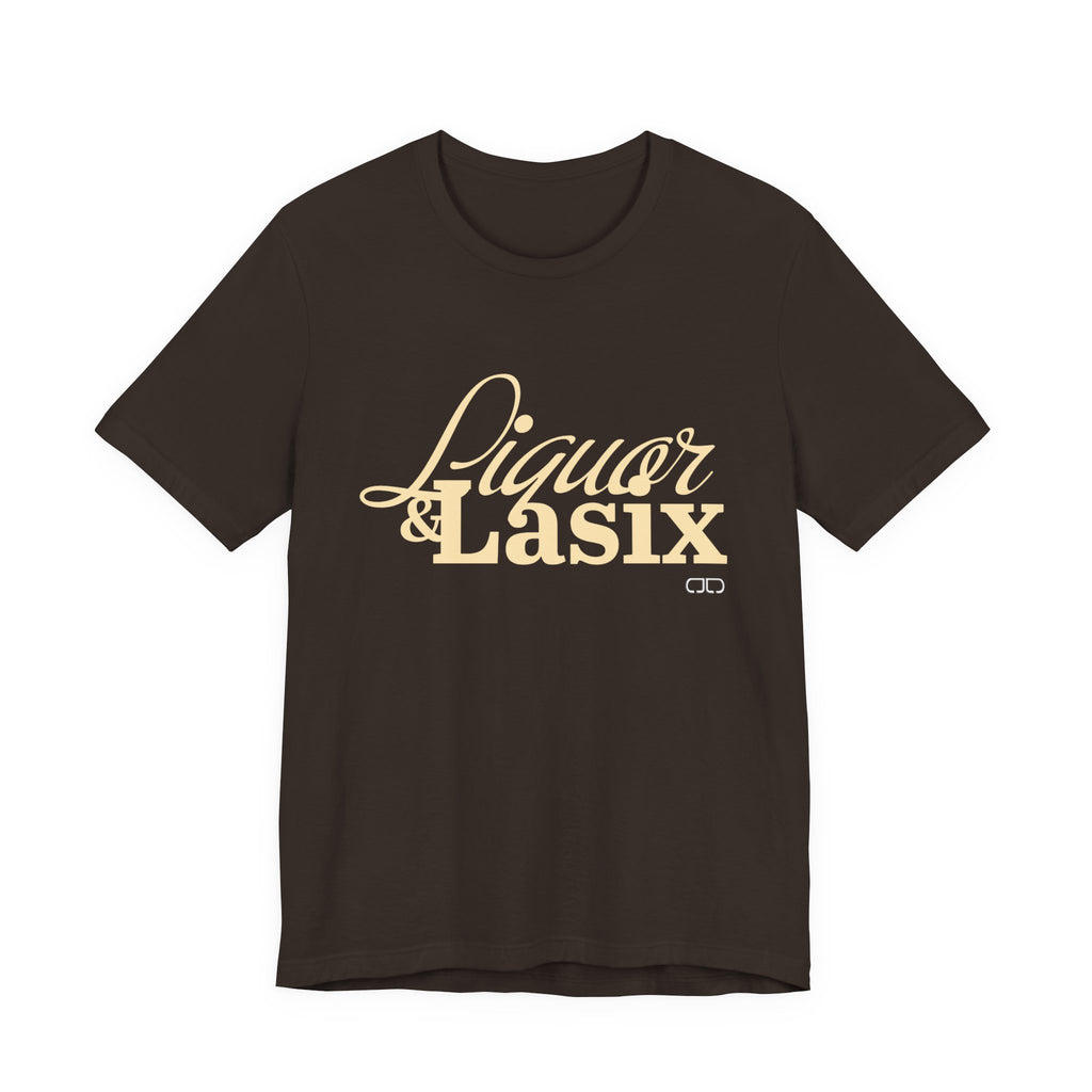 Liquor & Lasix Fun Graphic T-Shirt for Horse Lovers, Gifting, Casual Wear, Everyday Style, Trendy Fashion