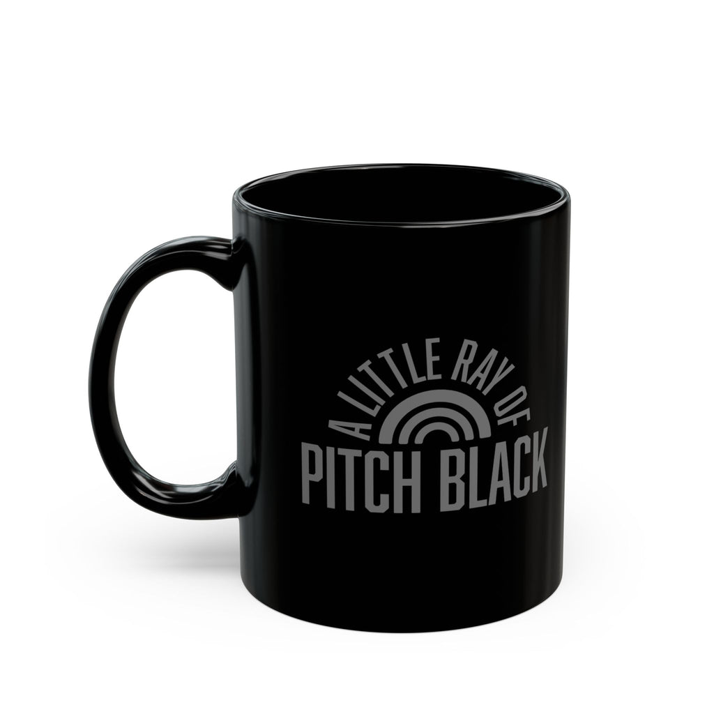 A Little Ray of Pitch Black Mug for Coffee Lovers, Unique Gift for Coffee Addicts, Adds Style to Kitchen, Perfect for Home Office, Funny Mug for Birthdays