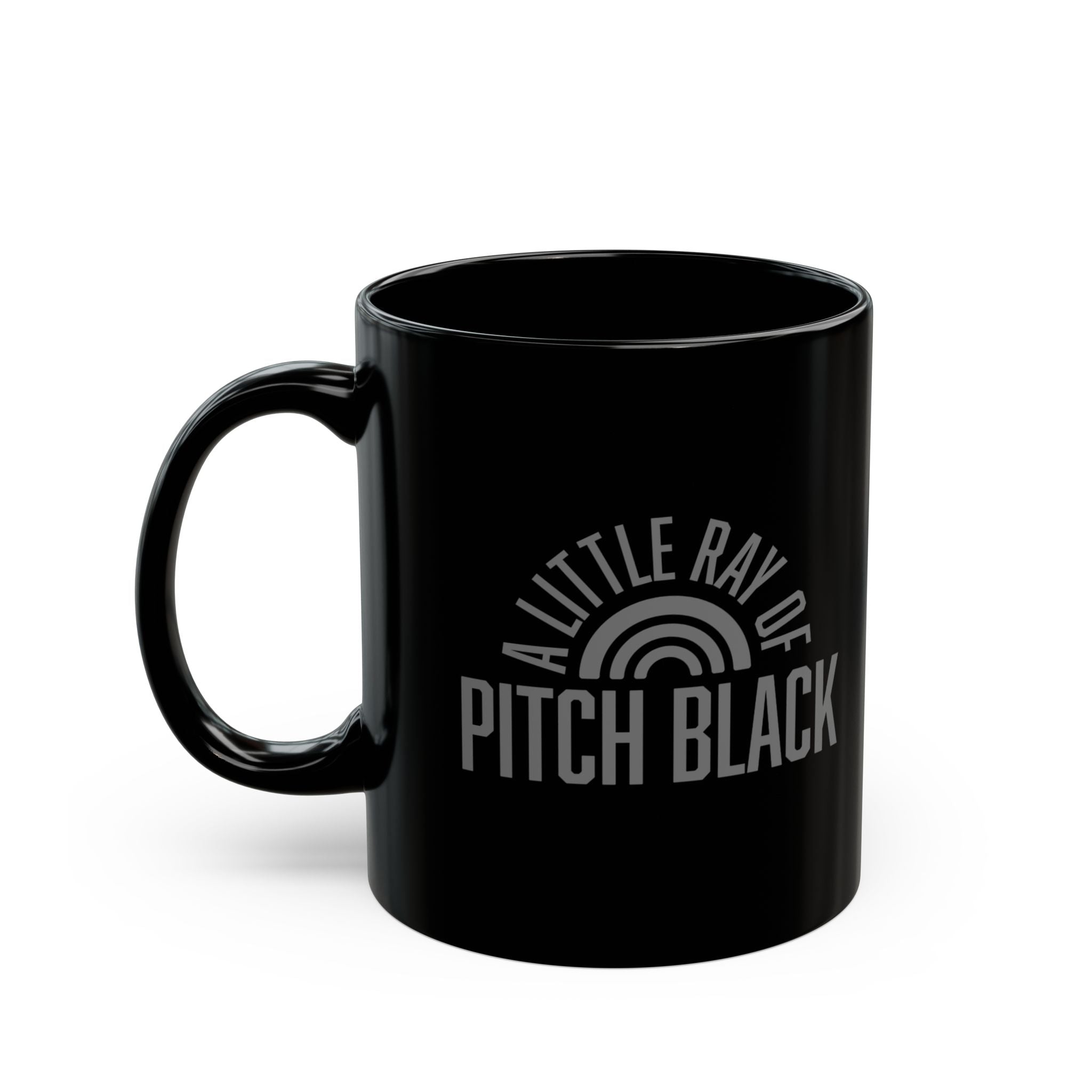 A Little Ray of Pitch Black Mug for Coffee Lovers, Unique Gift for Coffee Addicts, Adds Style to Kitchen, Perfect for Home Office, Funny Mug for Birthdays