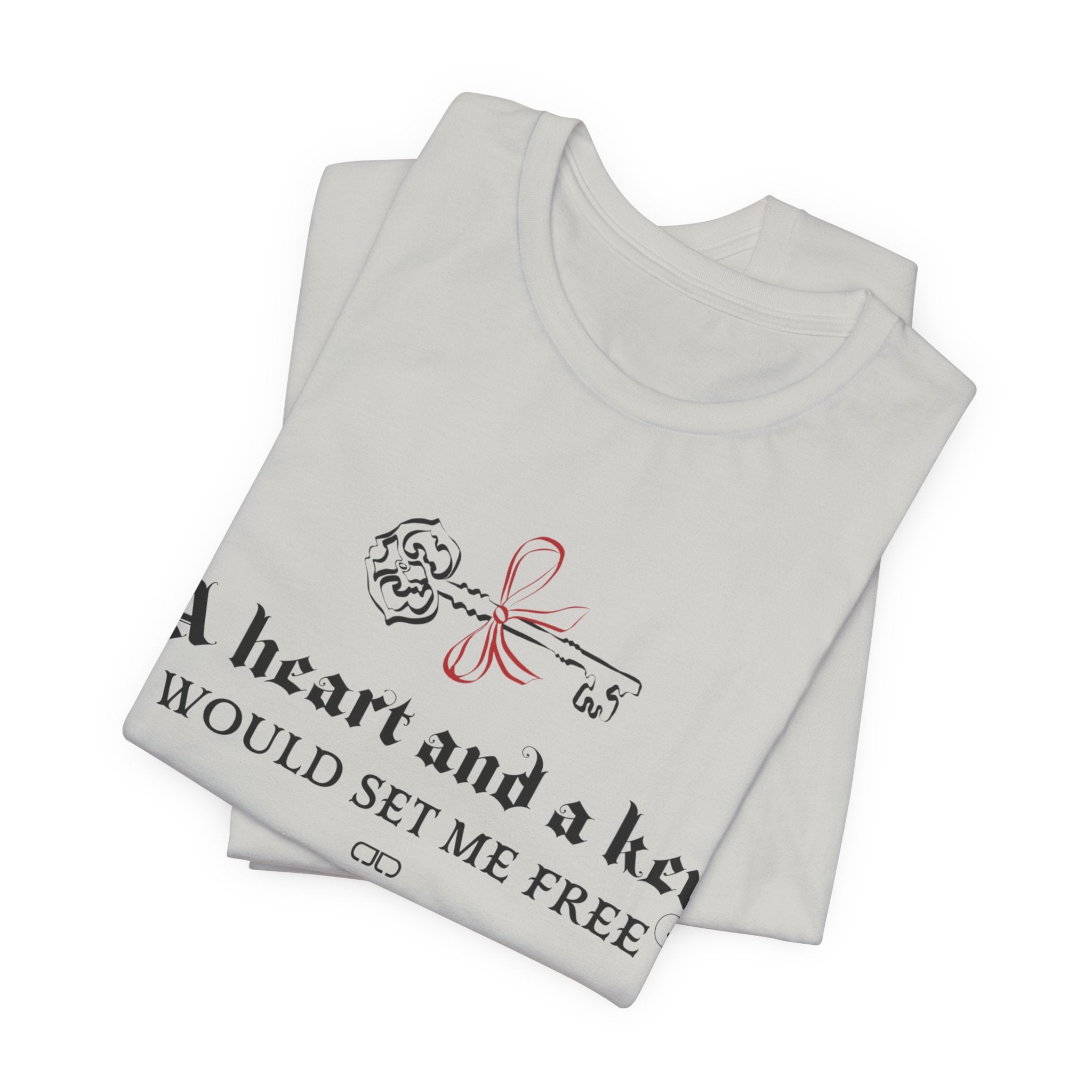 Heart and a Key Tee — "A heart and a key would set me free" Romantic Graphic T-Shirt